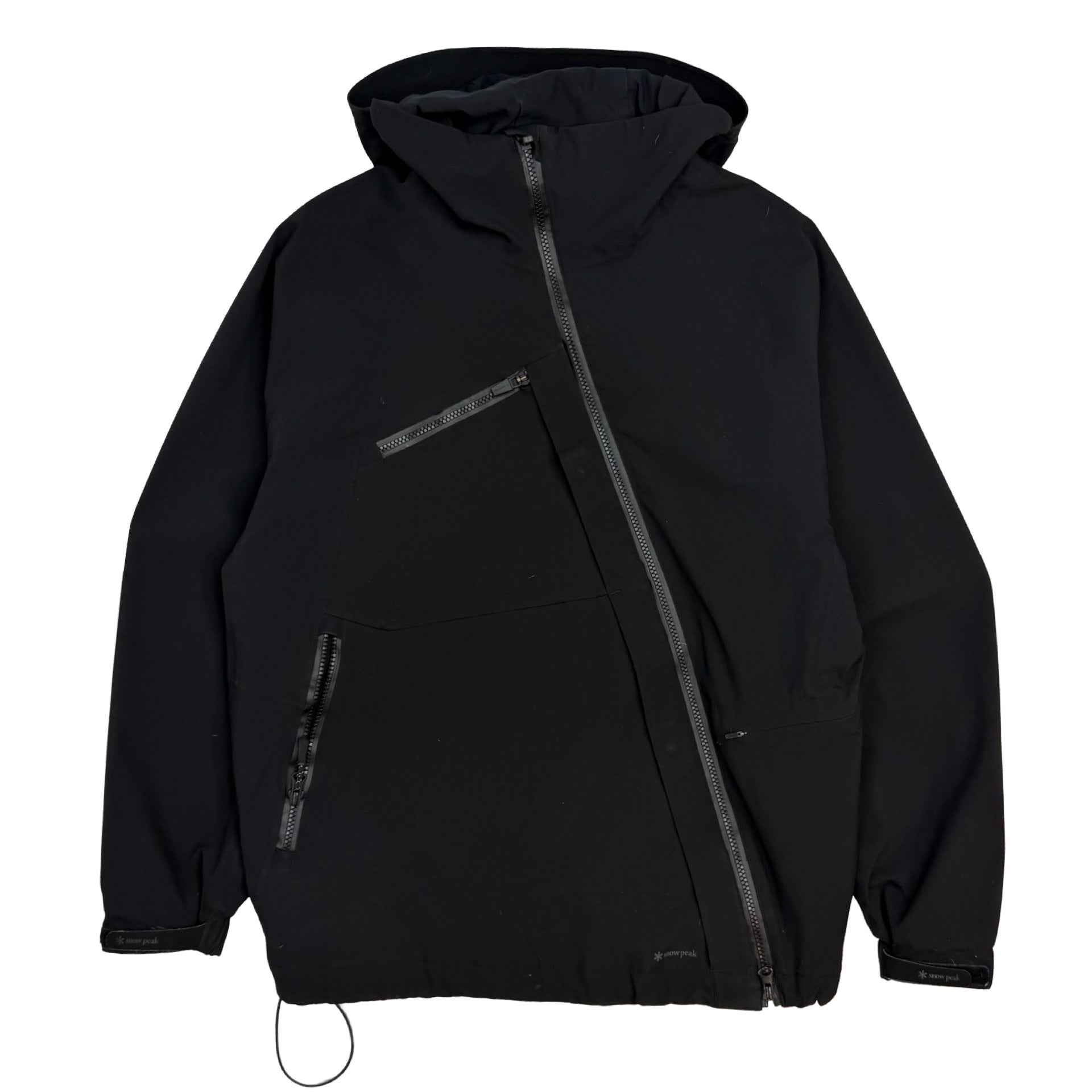 Snow Peak Asymetric Zip Up Jacket Black