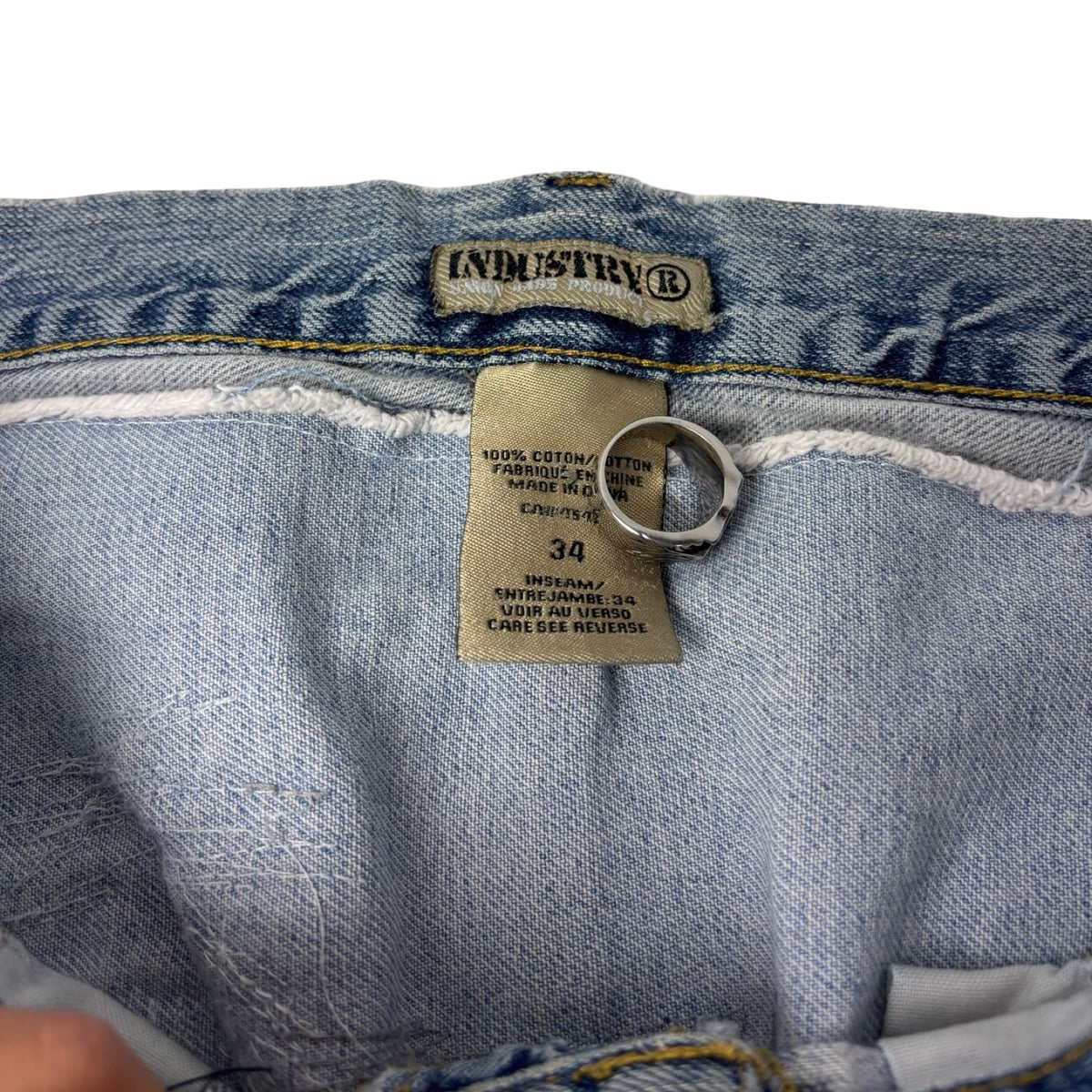 Vintage Repaired Flared Denim Light Wash