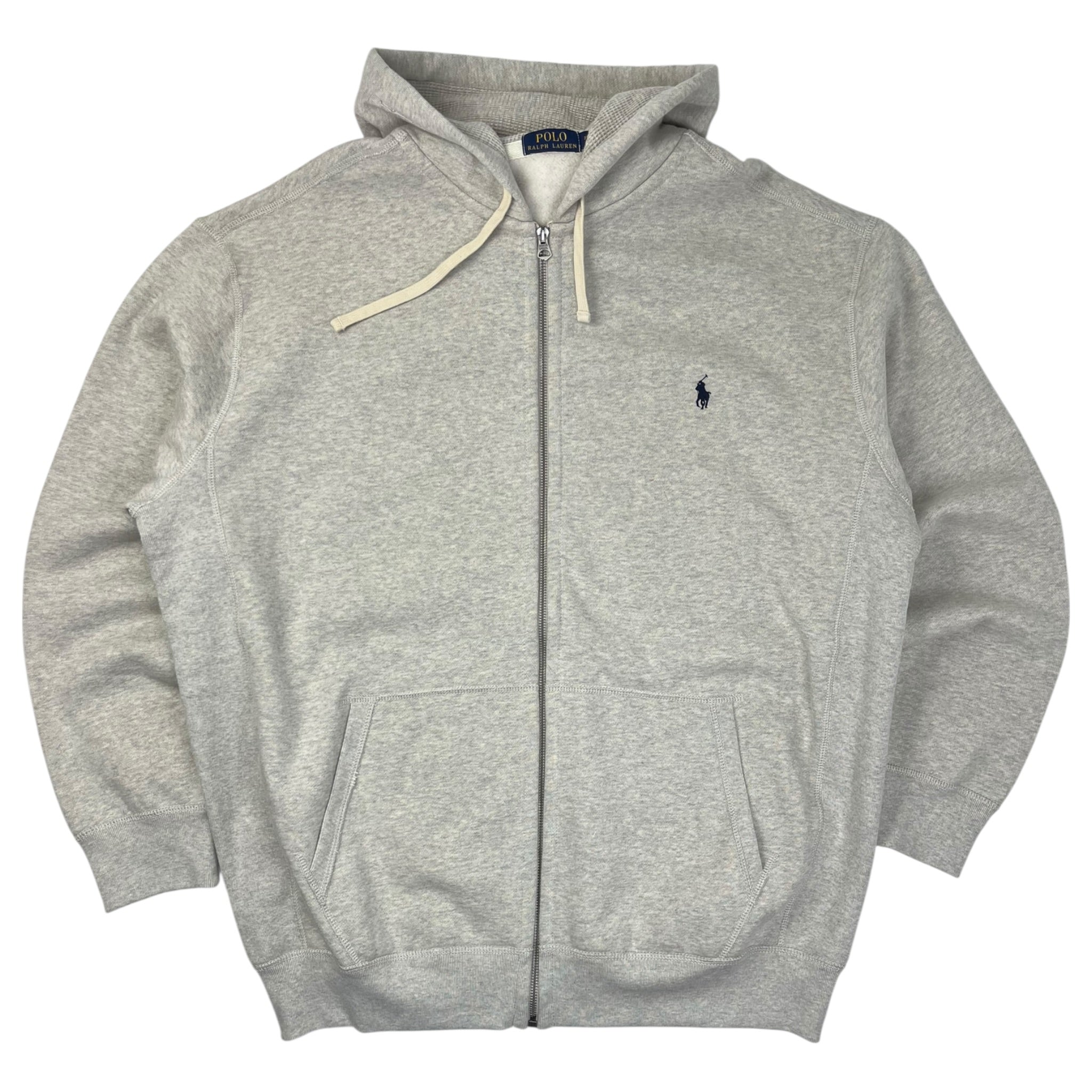 Polo Ralph Lauren Waffle Hood Zip Hoodie Grey
