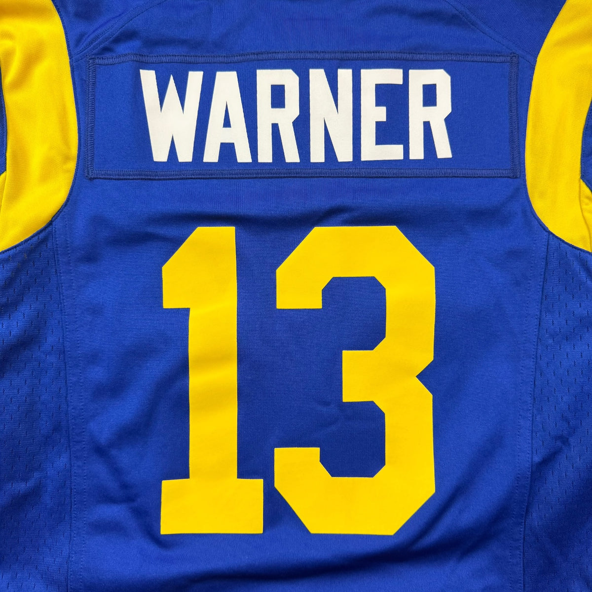 Vintage Nike Los Angeles Rams Kurt Warner Home Jersey Blue