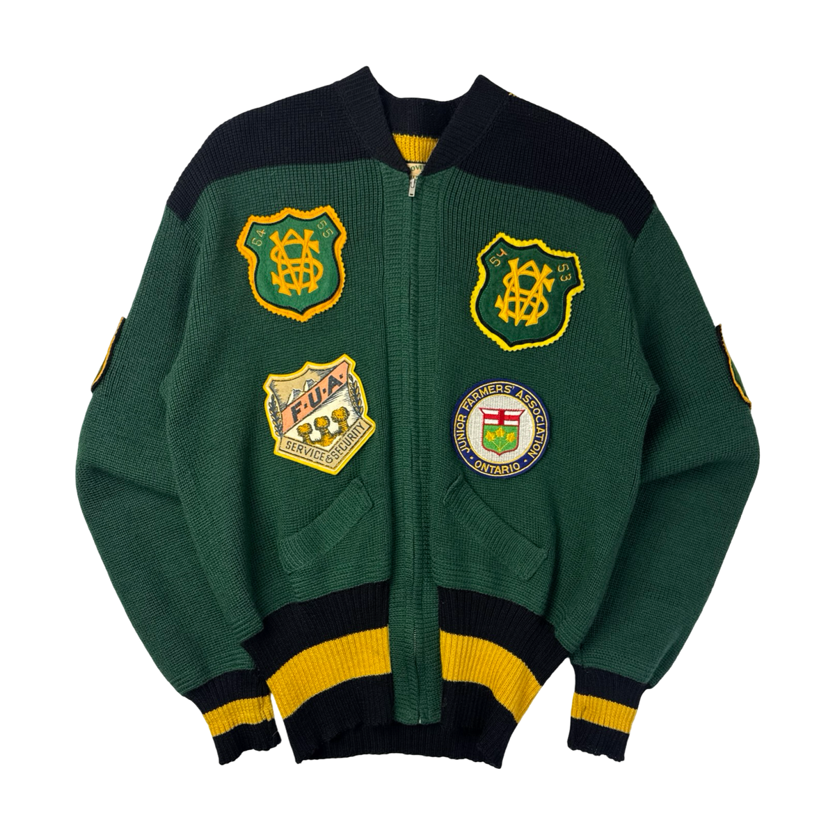 True Vintage Cloverdale Knitting Mills Zip Caridgan