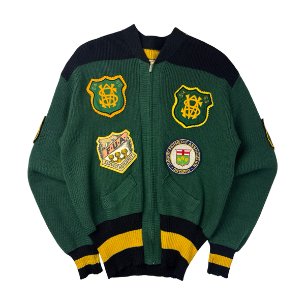 True Vintage Cloverdale Knitting Mills Zip Caridgan