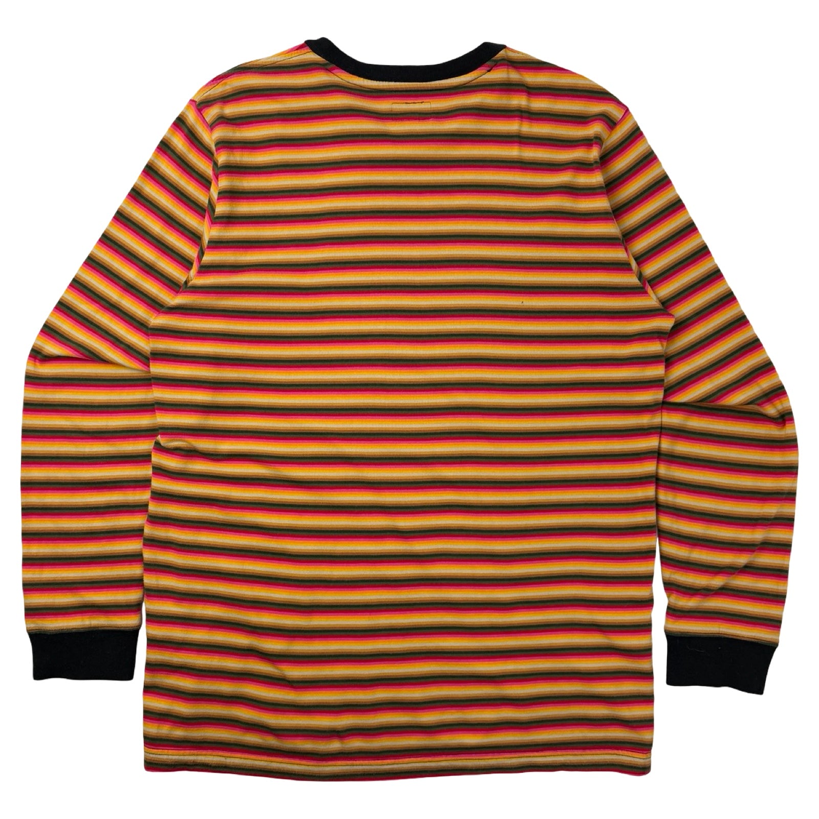 Supreme Multi Striped Reflective Patch L/S T-Shirt Black