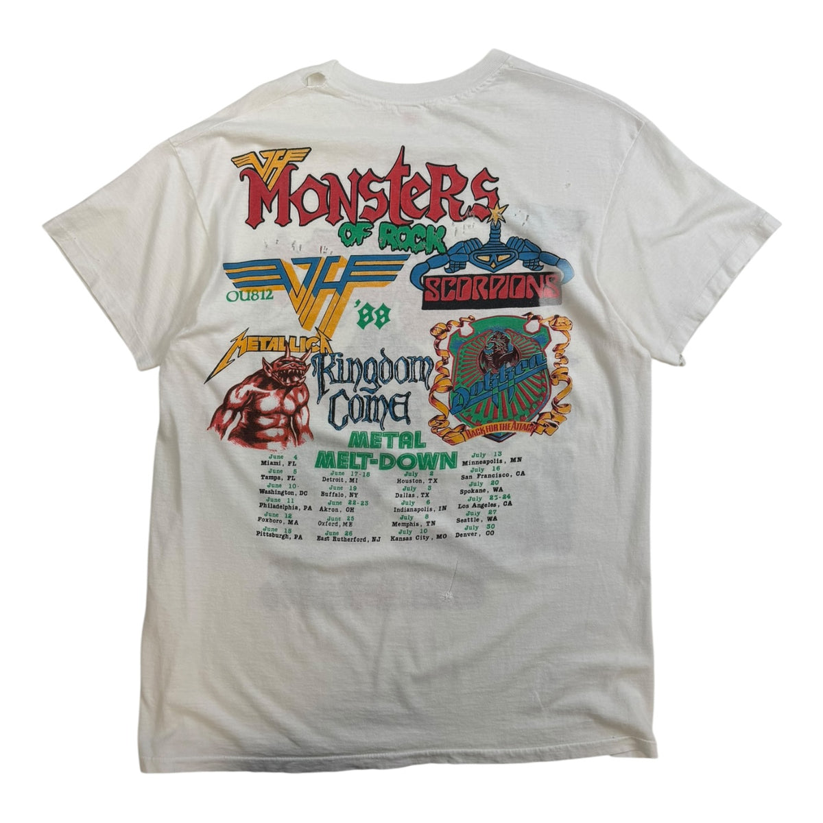 Vintage Monster Of Rock T-Shirt White