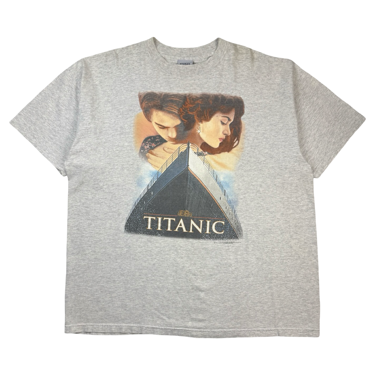 1997 Titanic Movie Promo T-Shirt Heather White