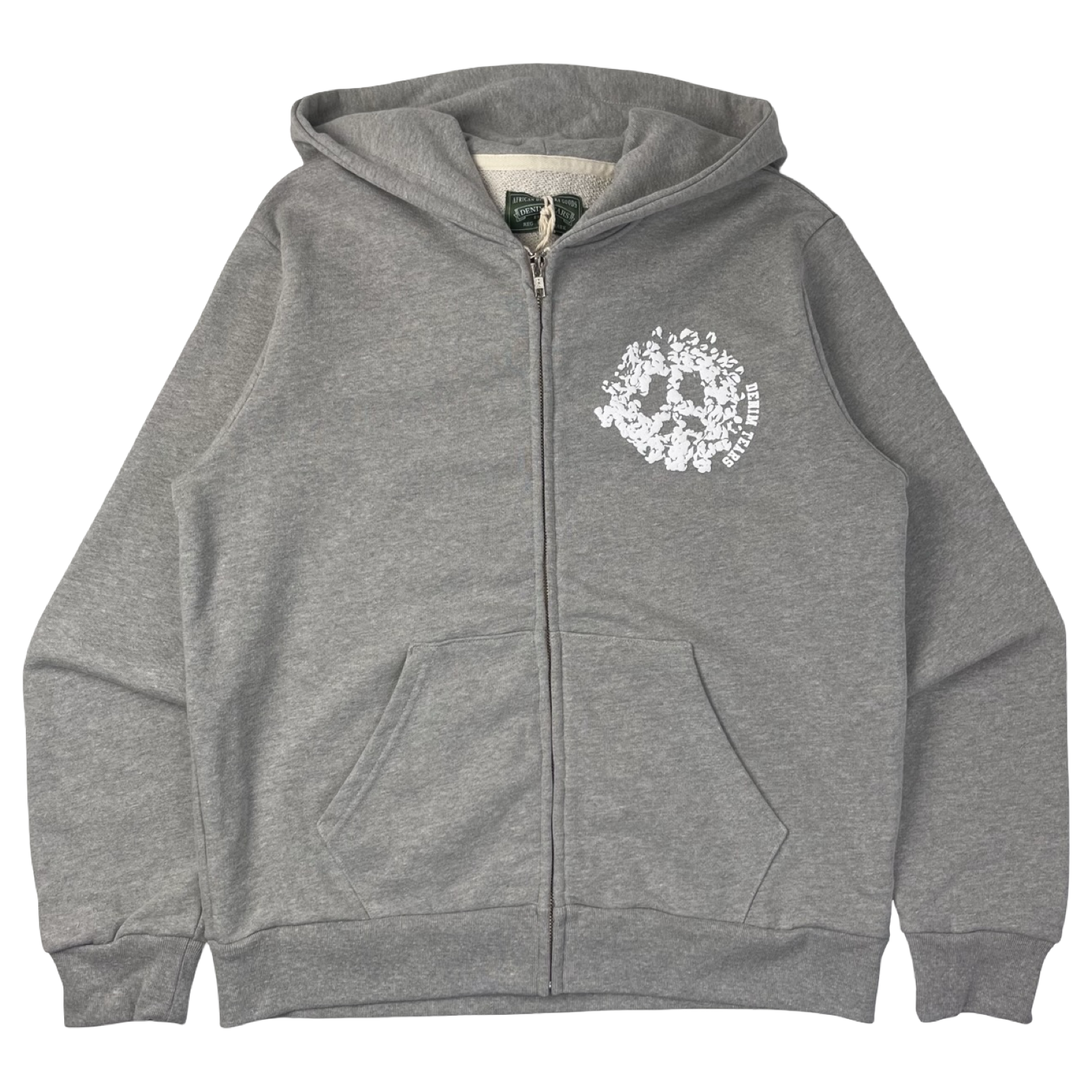 Denim Tears Denim University Zip Hoodie Grey/White