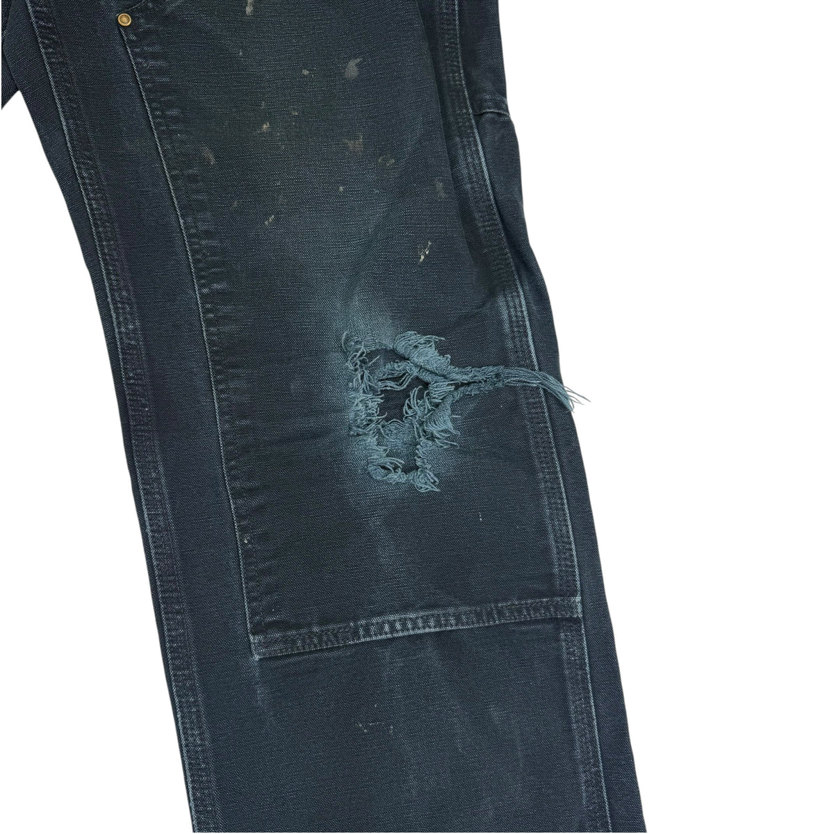Vintage Carhartt Double Knee Distressed Pants Black