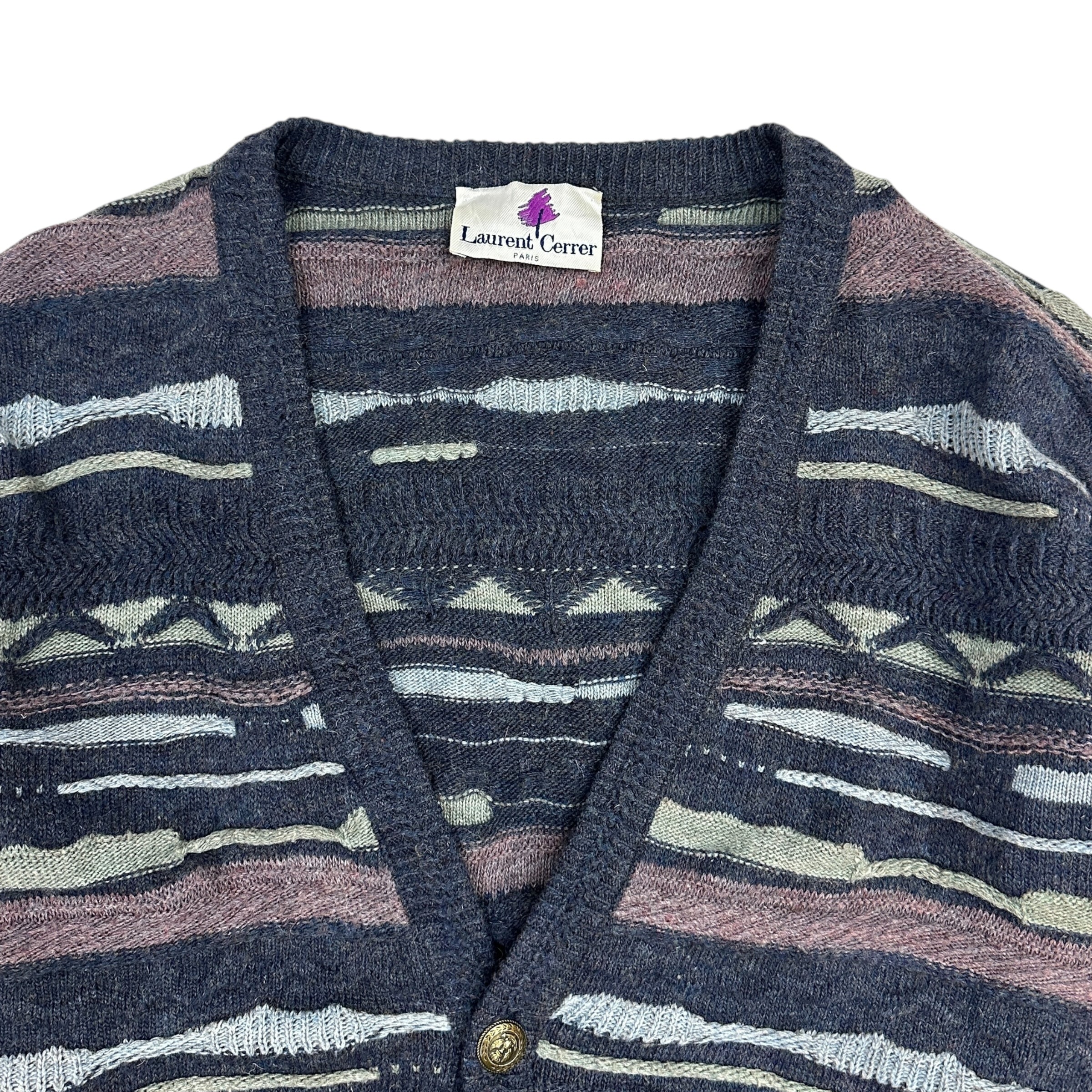 Vintage Laurent Cerrer 3D Knit Cardigan