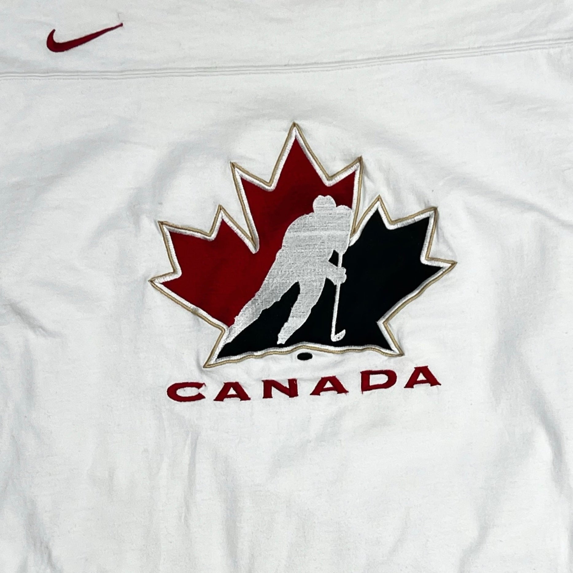 2009 Nike Bauer Team Canada World Juniors Longsleeve Tee White