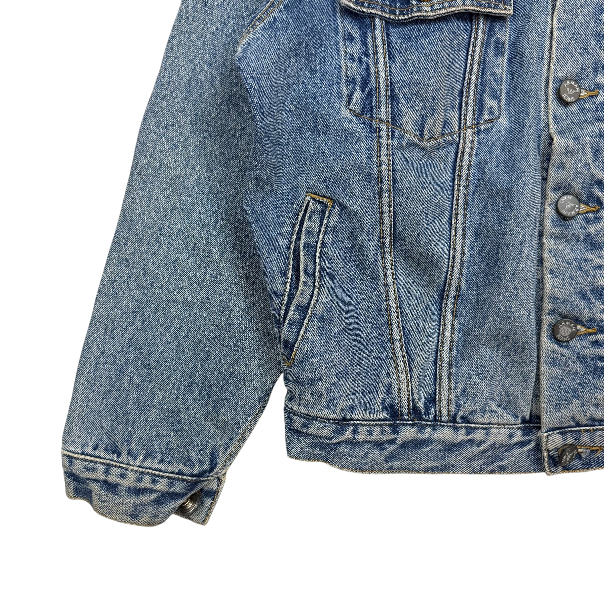 Vintage Armani Jeans Denim Jacket Light Wash