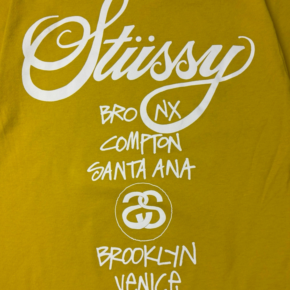 Stussy World Tour Tee Mustard Yellow