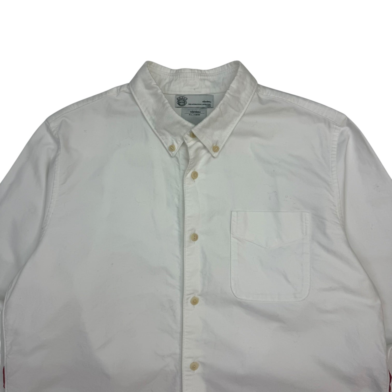 Visvim Flag Panel Americana Button Down Shirt White