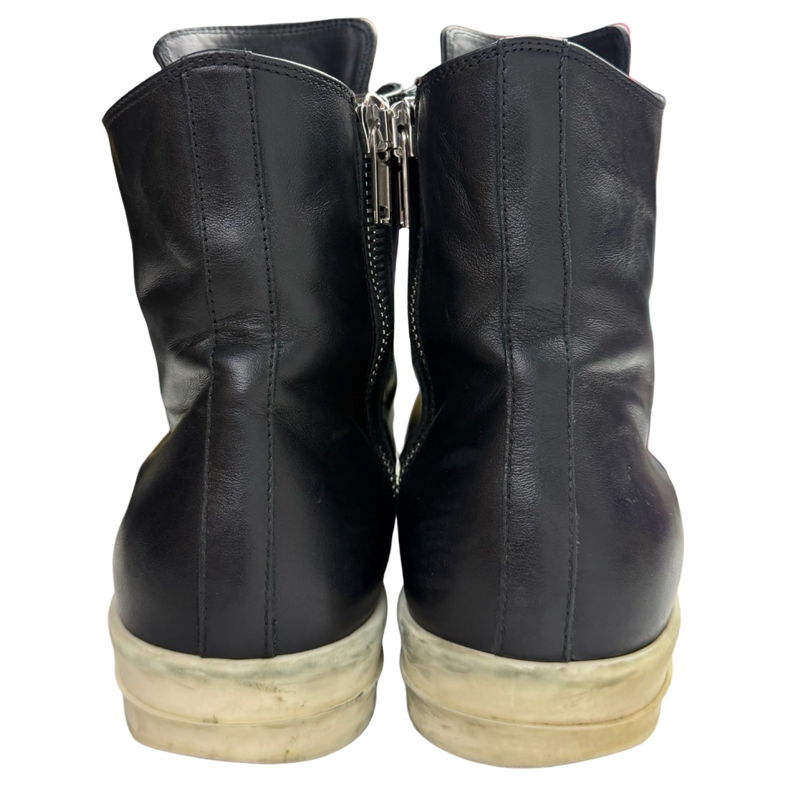Rick Owens Ramones Leather High Top Black Cream (Used)