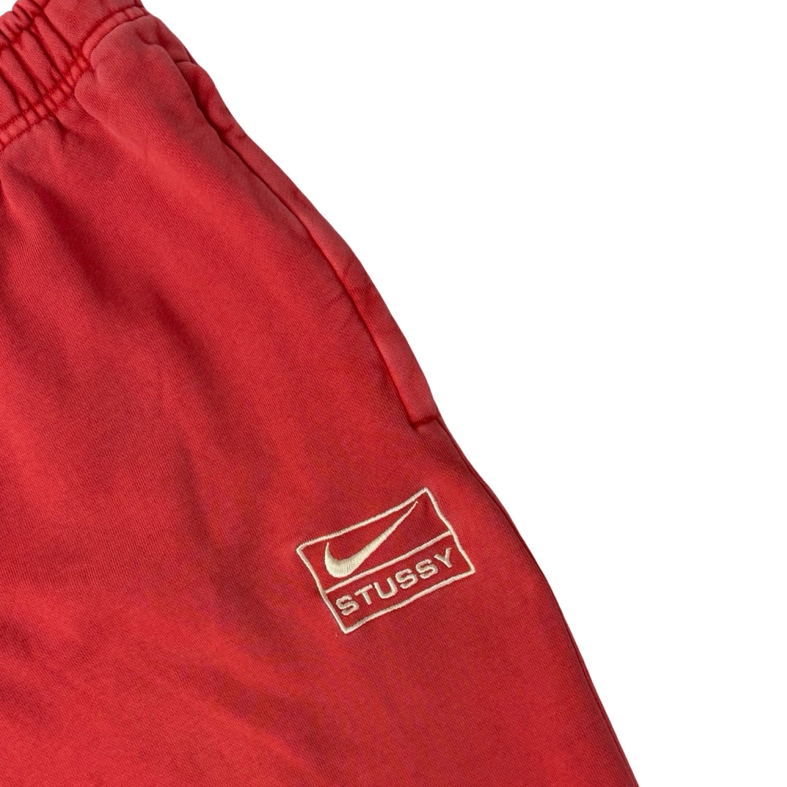 Stussy x Nike Pigment Dyed Fleece Sweatpants Habenero Red