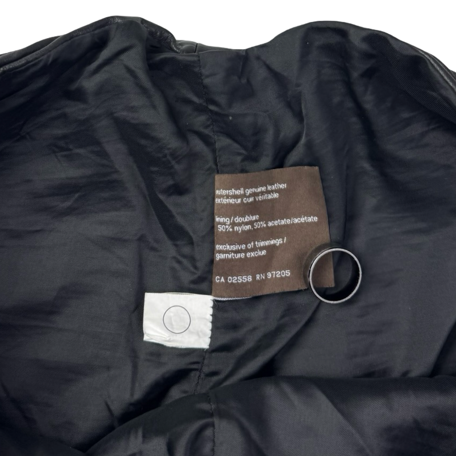 (W) Vintage 90s Danier Black Leather Zip Mini Skirt