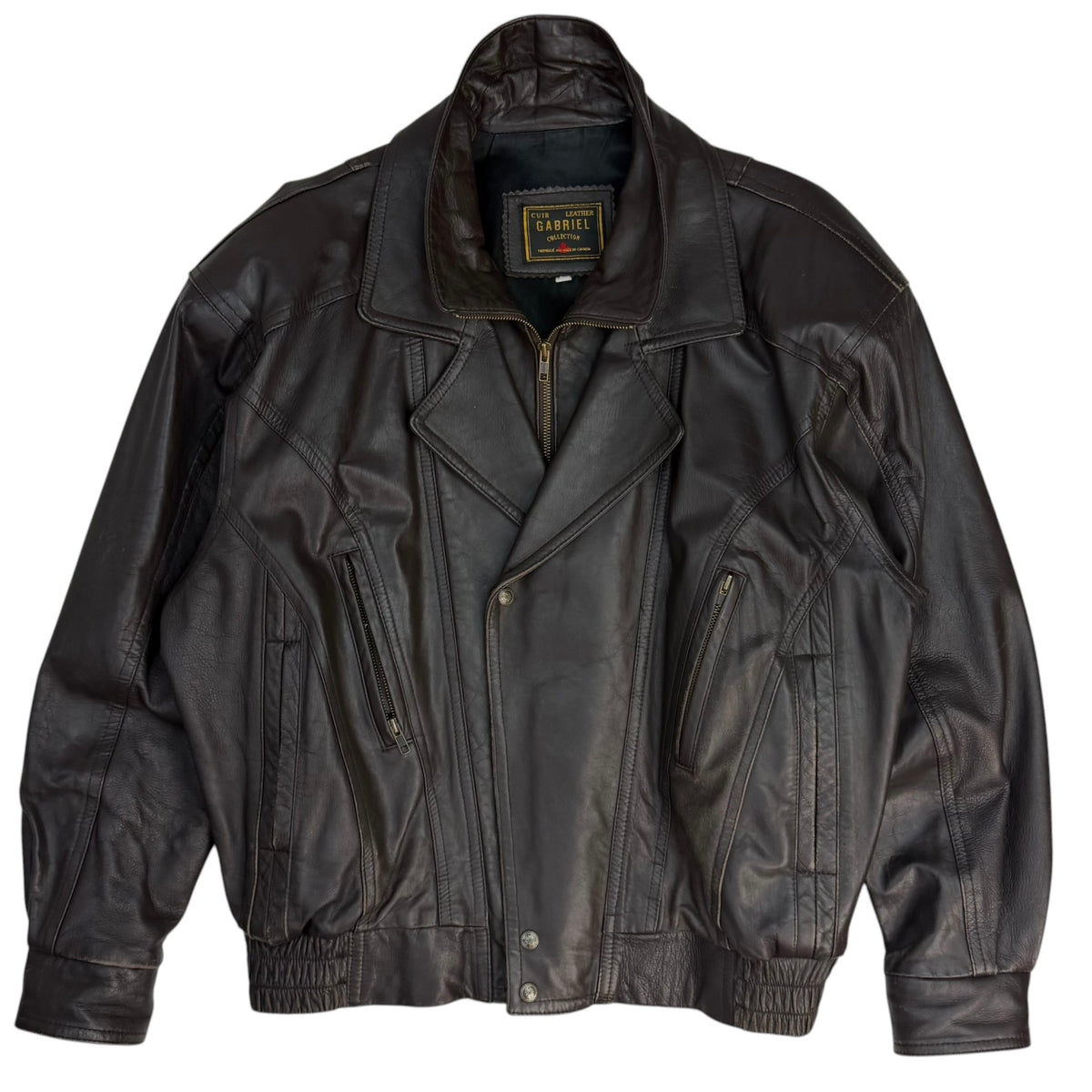 Vintage Gabriel Collection Leather Jacket Dark Brown