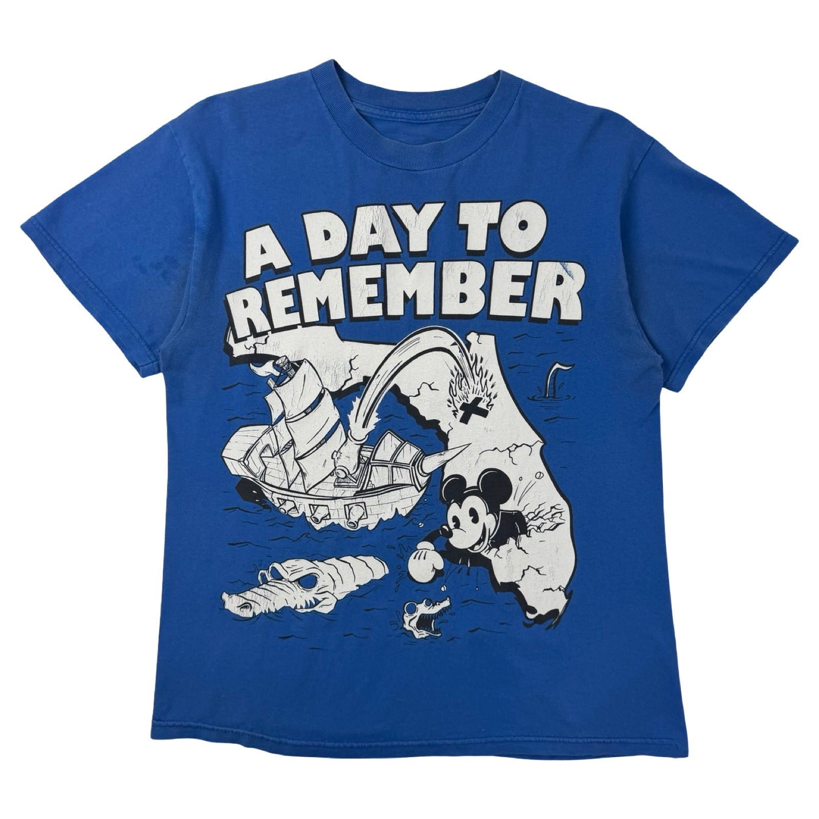 Y2K A Day To Remember Fuck You From Florida T-Shirt Blue