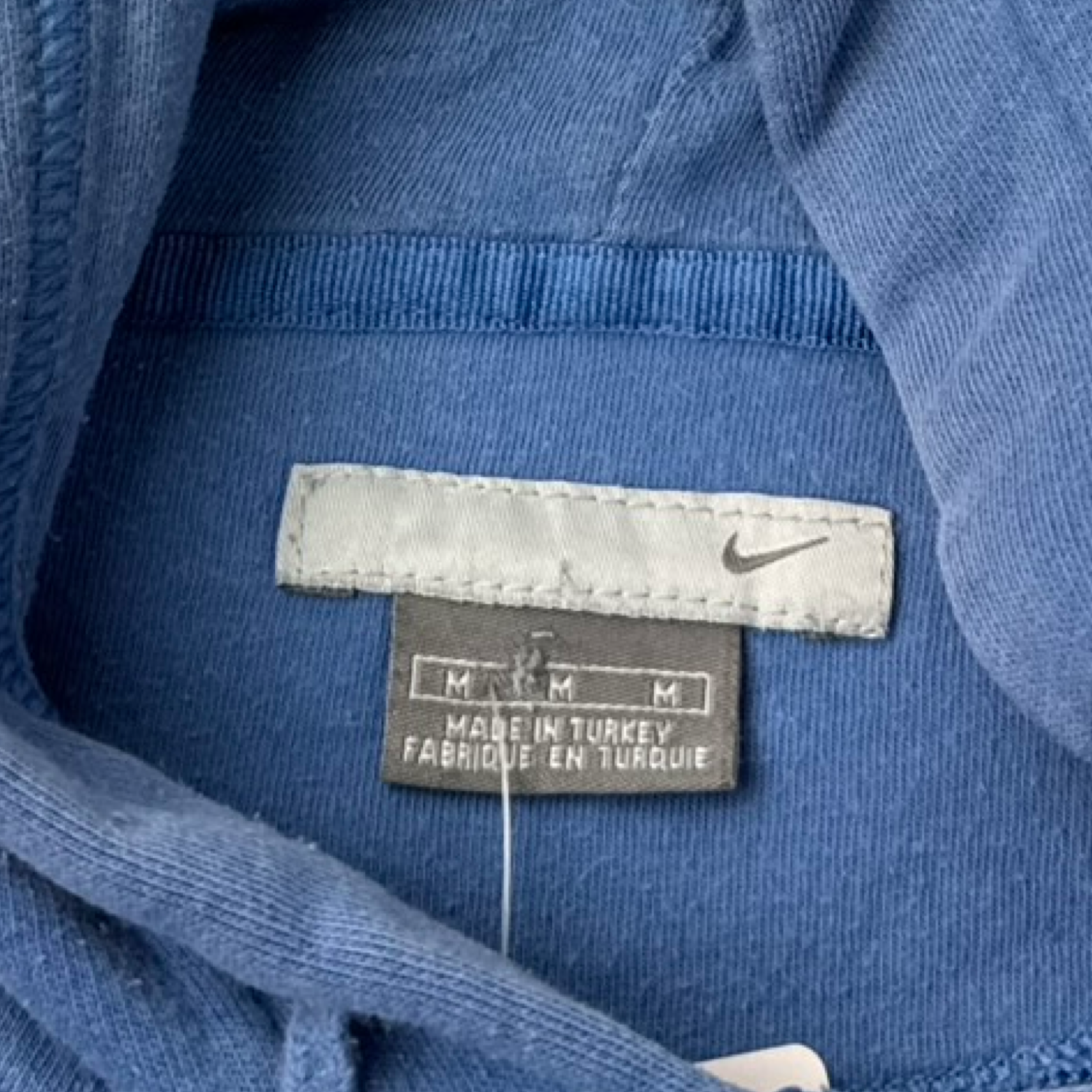 Vintage Y2K Nike Pocket Mini Swoosh Hoodie Blue