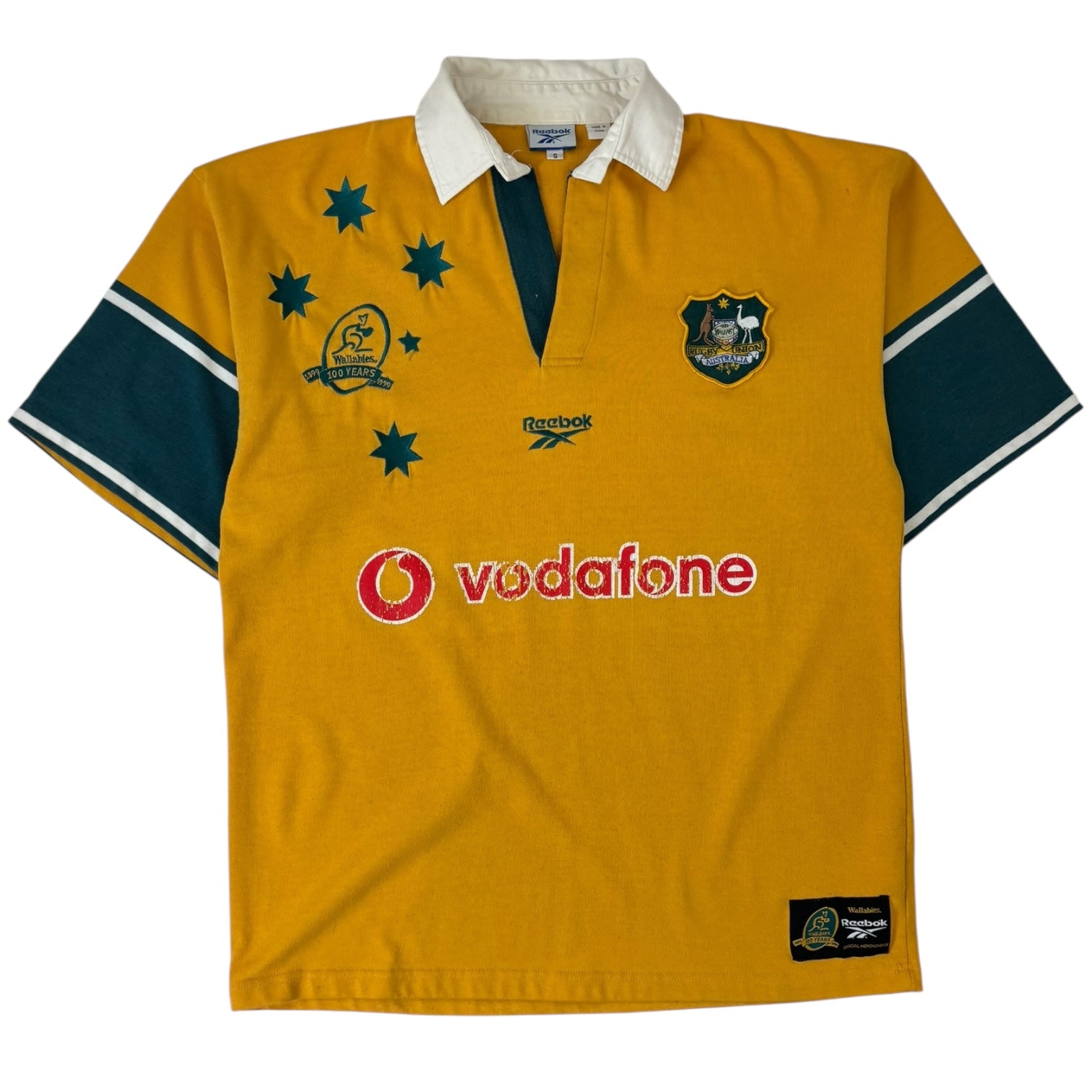 Vintage 1999 Australia Wallabies Rugby Jersey Yellow