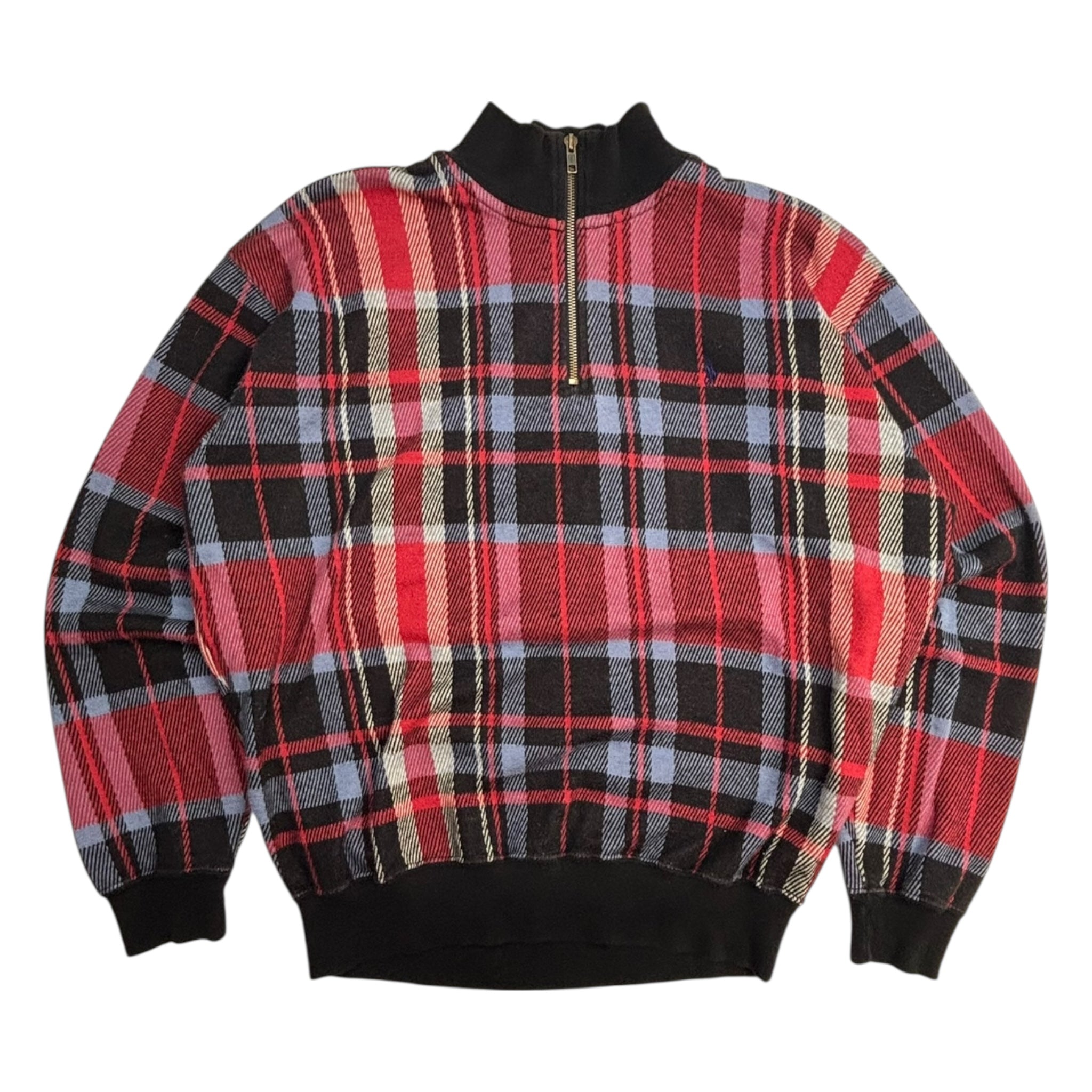 Vintage Polo Ralph Lauren Tartan Quarter Zip Sweater