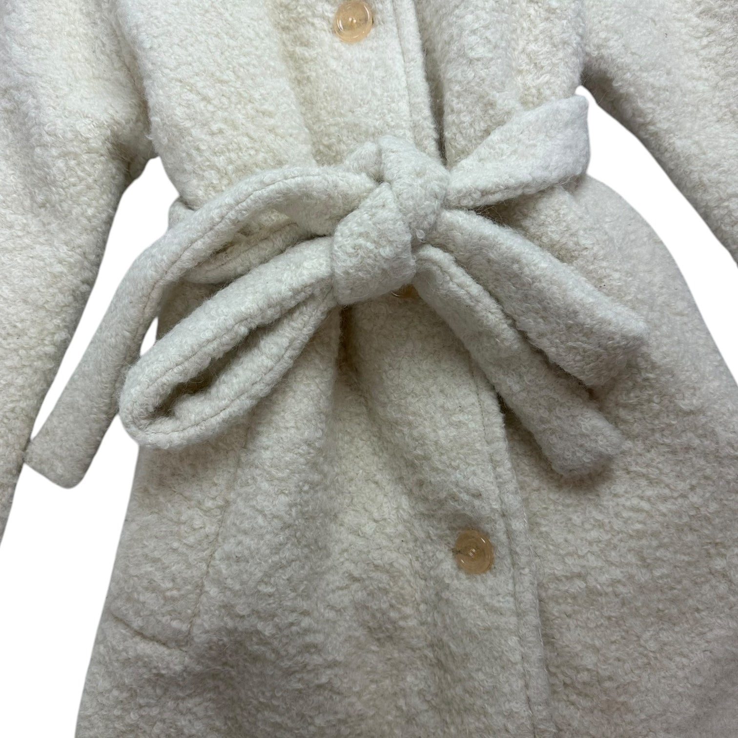 Acne Studios Teddy Coat White