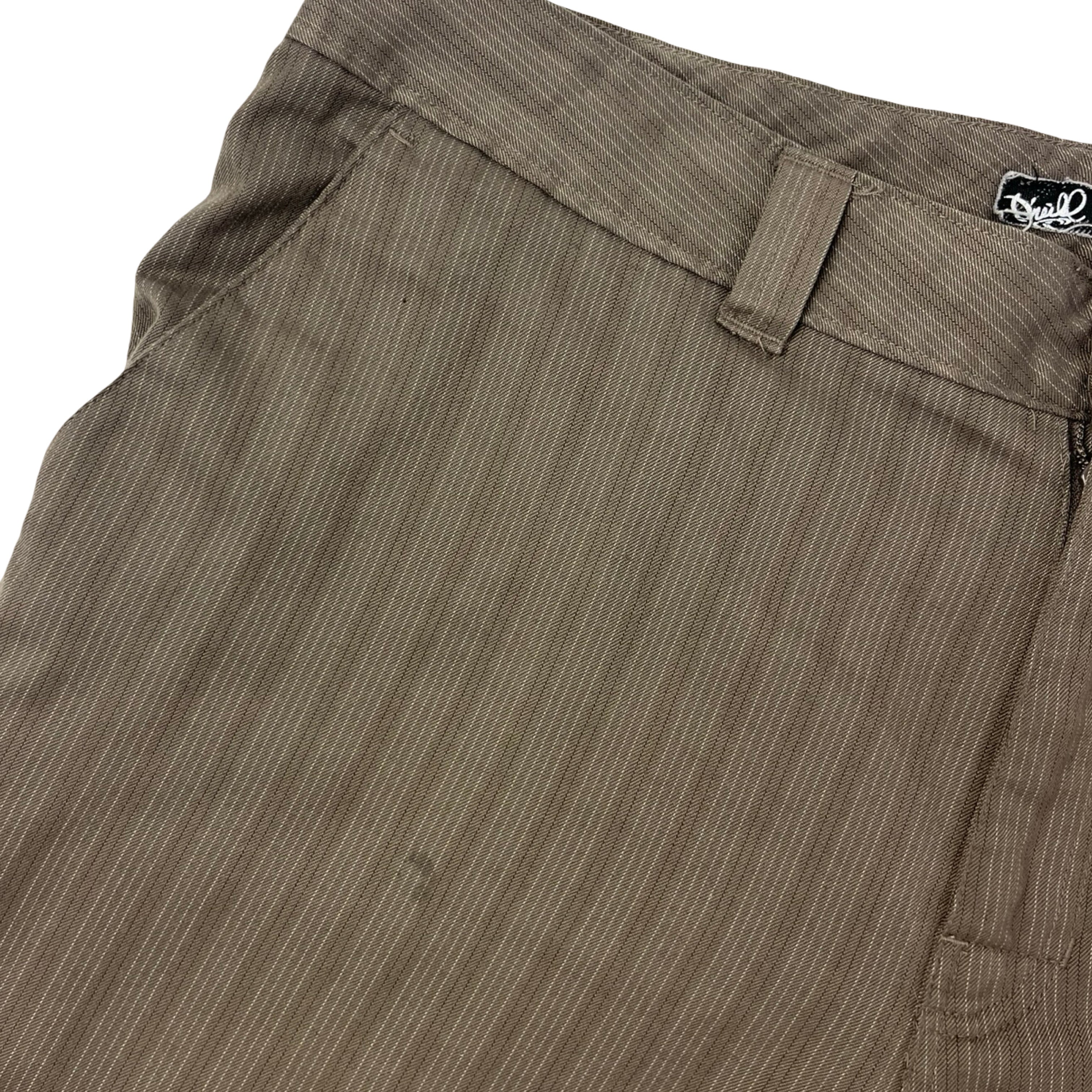 Vintage Y2K O'Neill Pinstripe Chino Shorts Brown