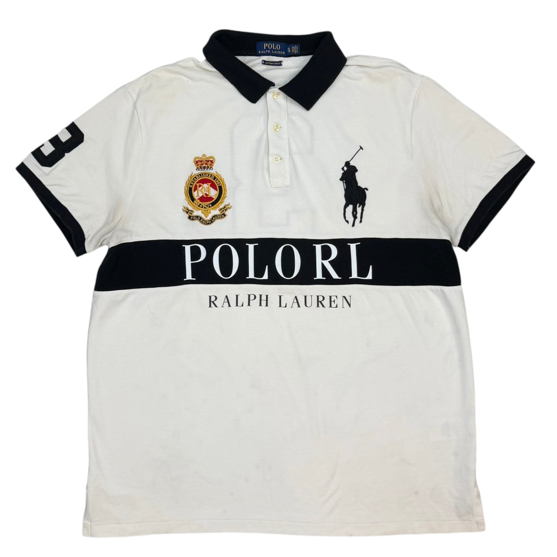 Vintage Polo Ralph Lauren Big Pony Polo White/Black
