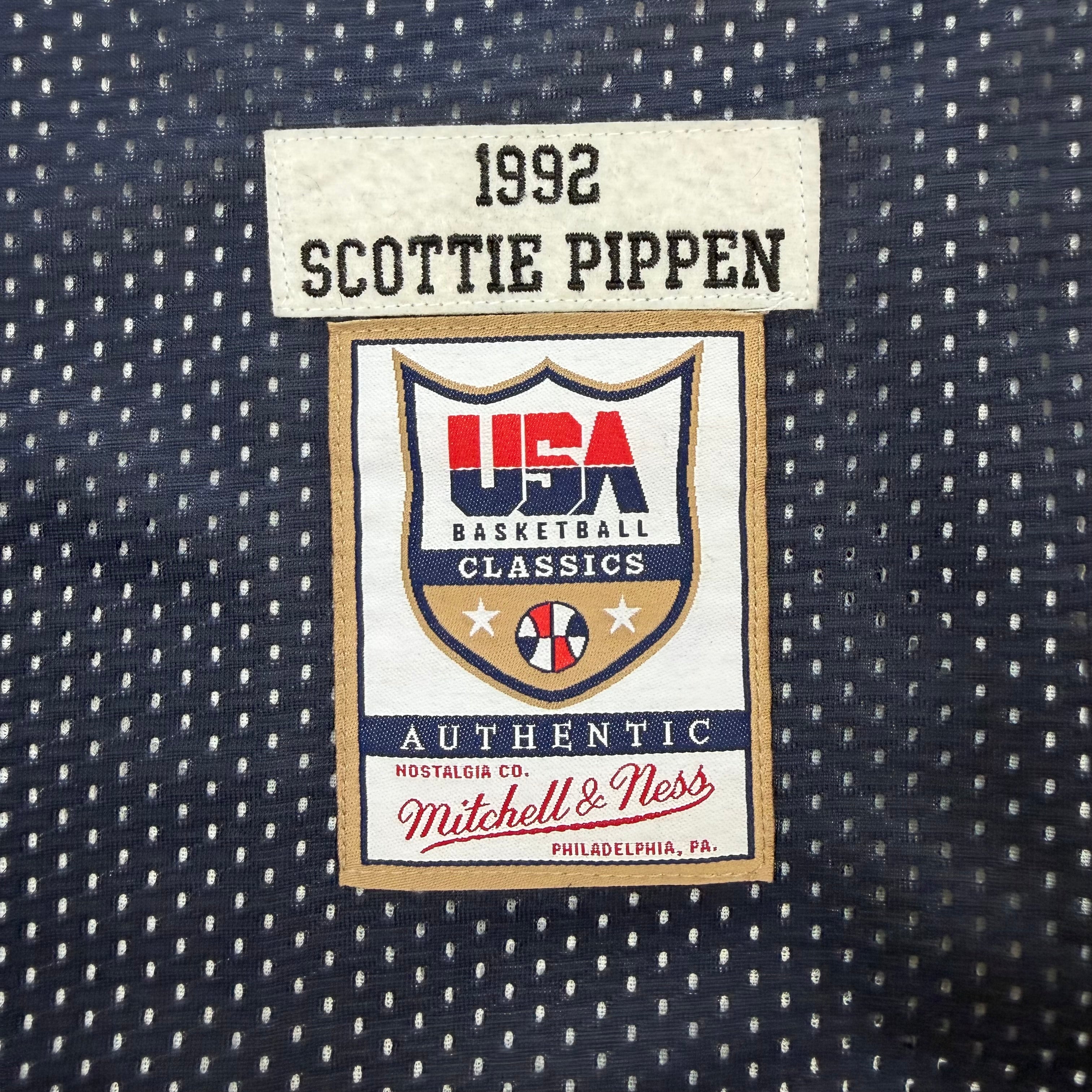 1992 Scottie Pippen Mitchell & Ness Team USA Jersey Navy