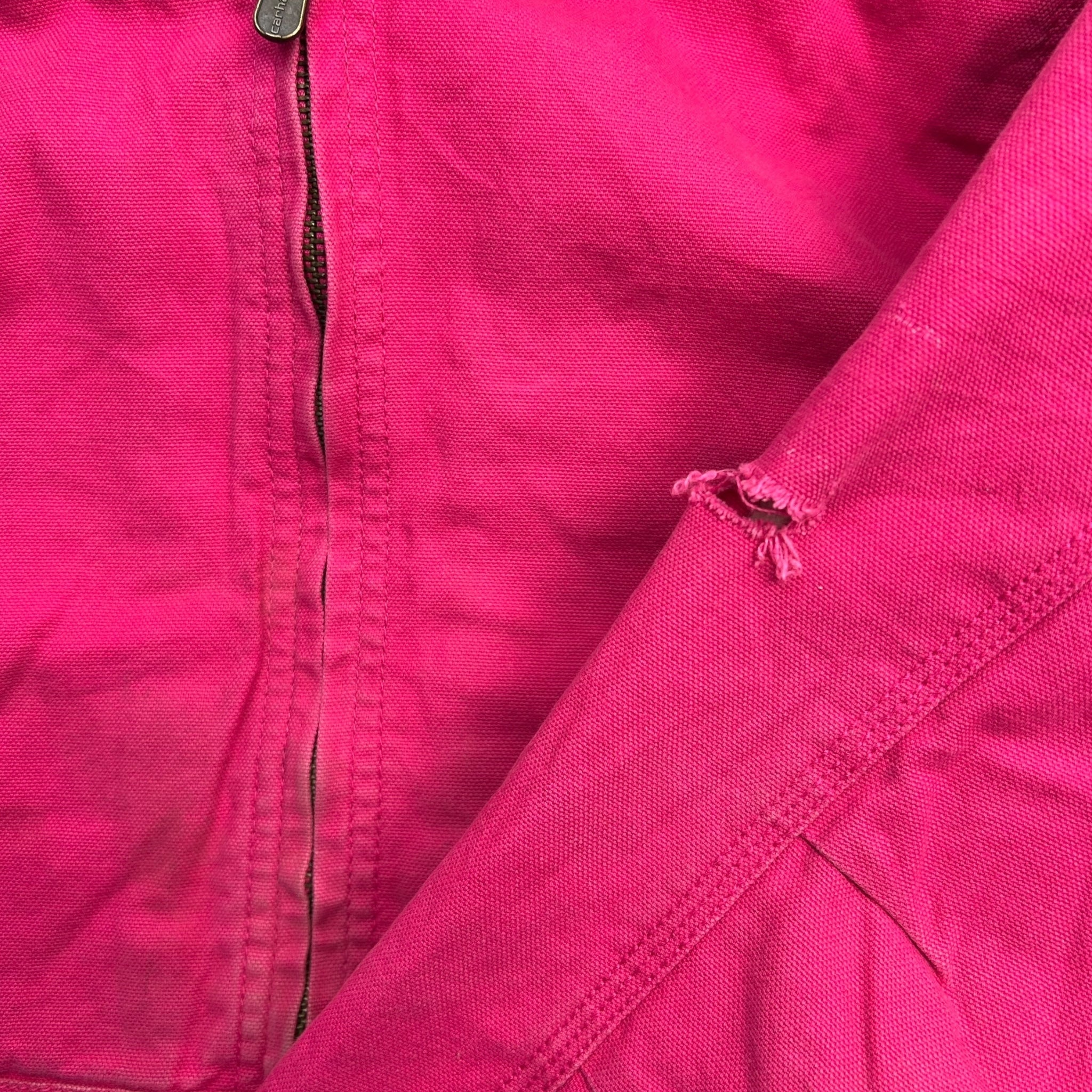 Vintage Carhartt Sherpa Lined Hoodied Pink Jacket