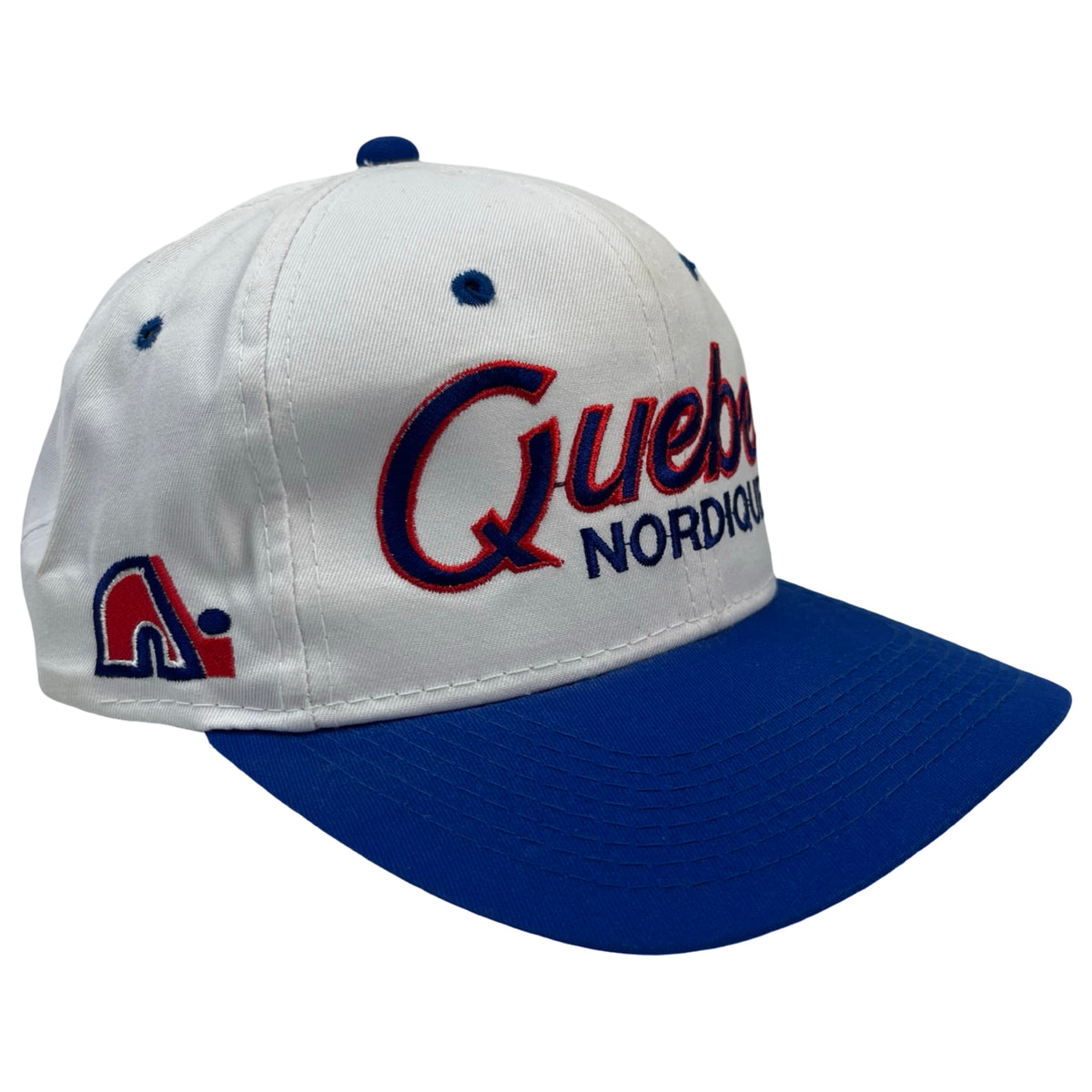 Vintage Quebec Nordiques Double Line Script Hat by Sports Specialties