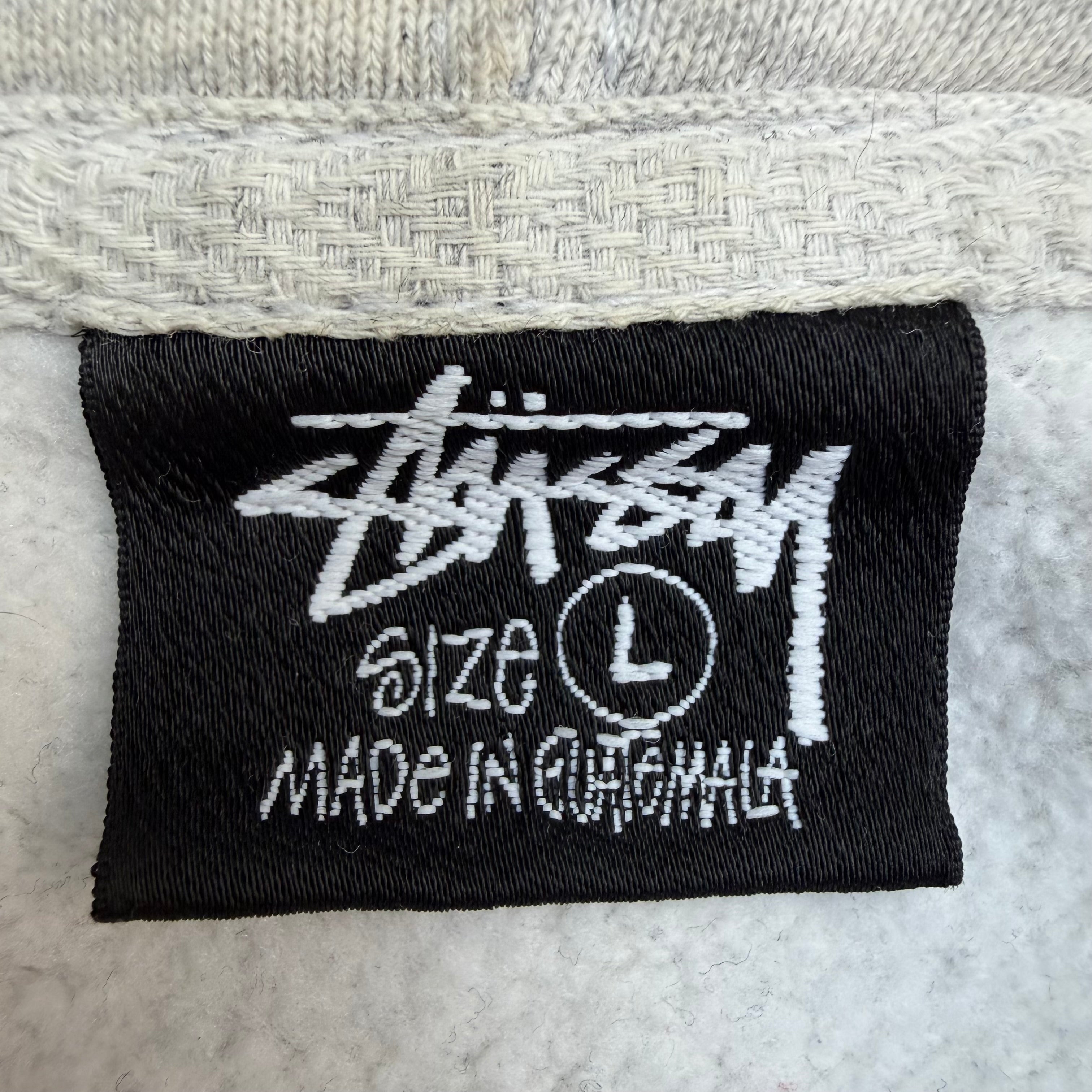 Stussy Flight Embroidered Hoodie Ash Grey