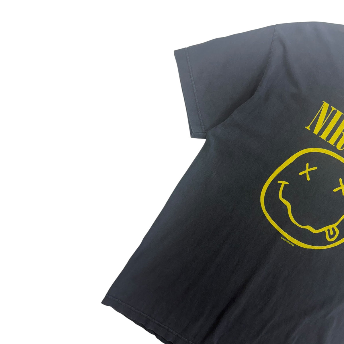 Vintage 1992 Nirvana Smiley Face Tour T-Shirt Black