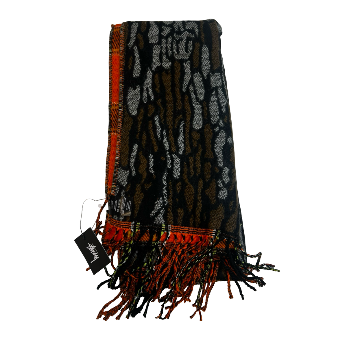 Stussy Tree Bark Wool Scarf
