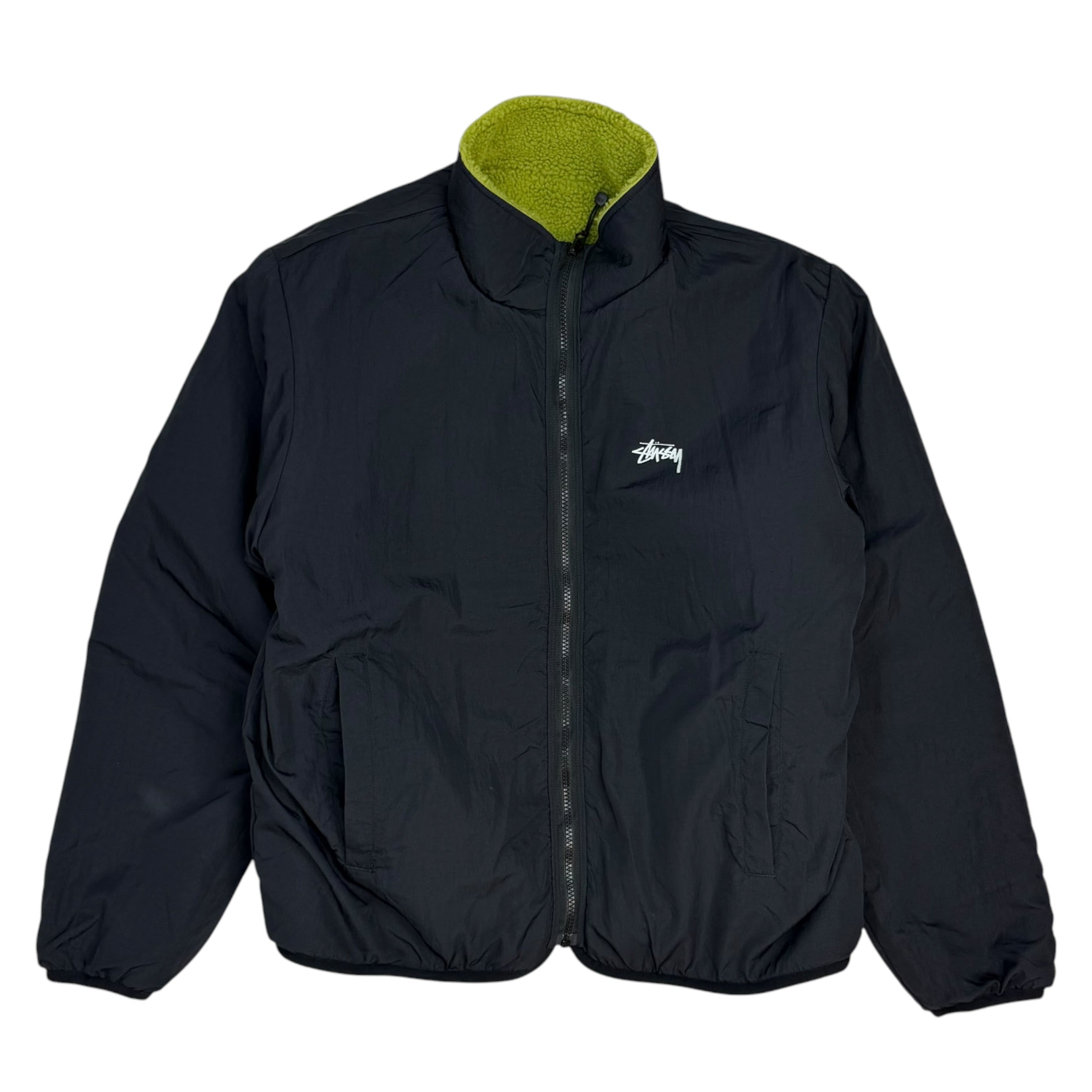 Stussy Sherpa Reversible Jacket Moss Green