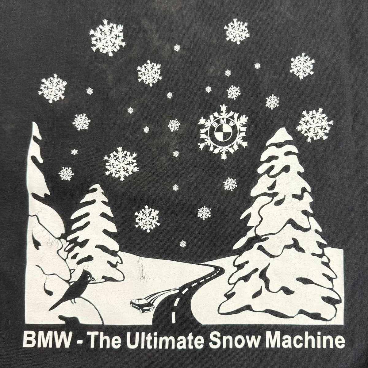 Vintage BMW “The Ultimate Snow Machine” Mockneck Tee Black