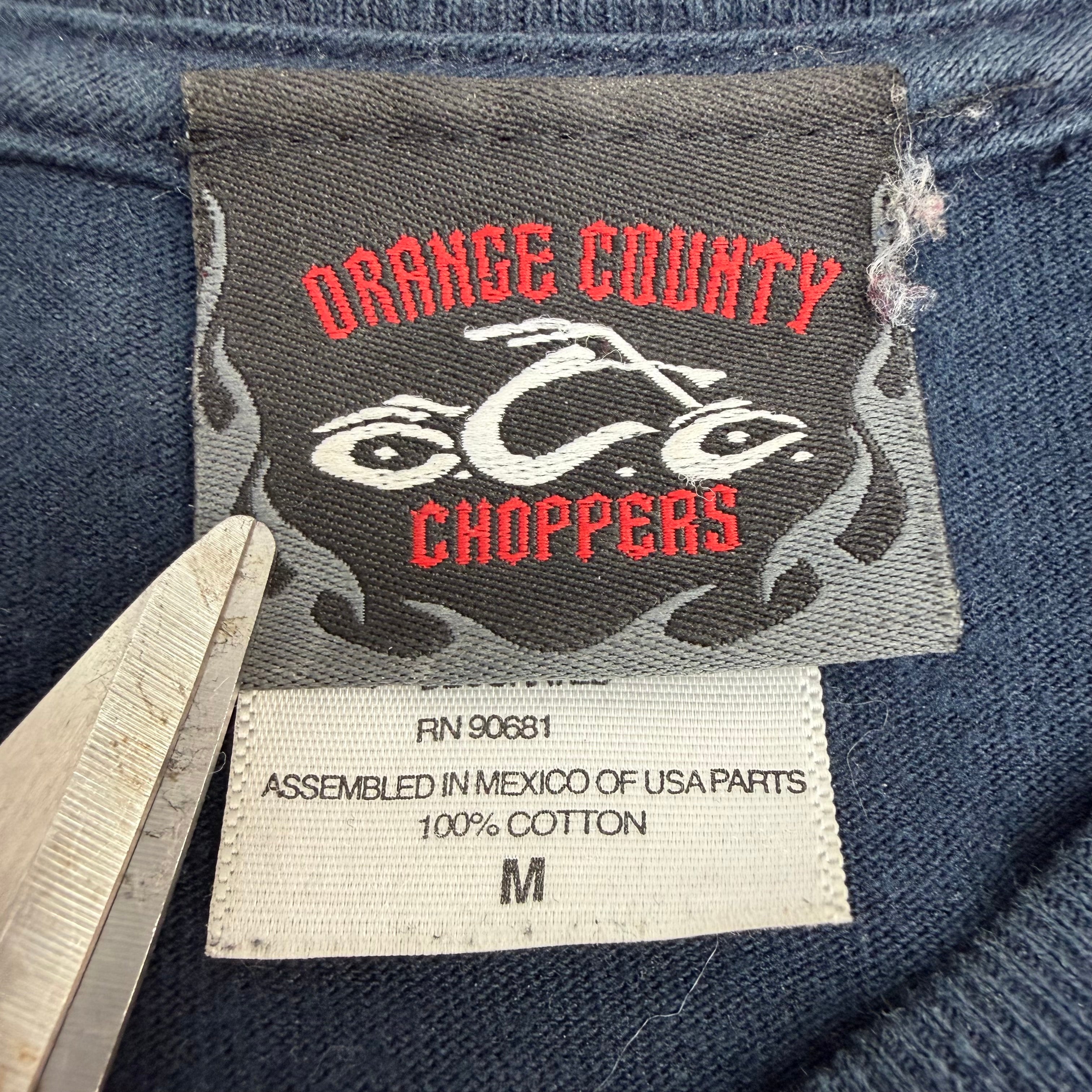 Vintage Orange County Choppers New York Flame Cross Longsleeve Black