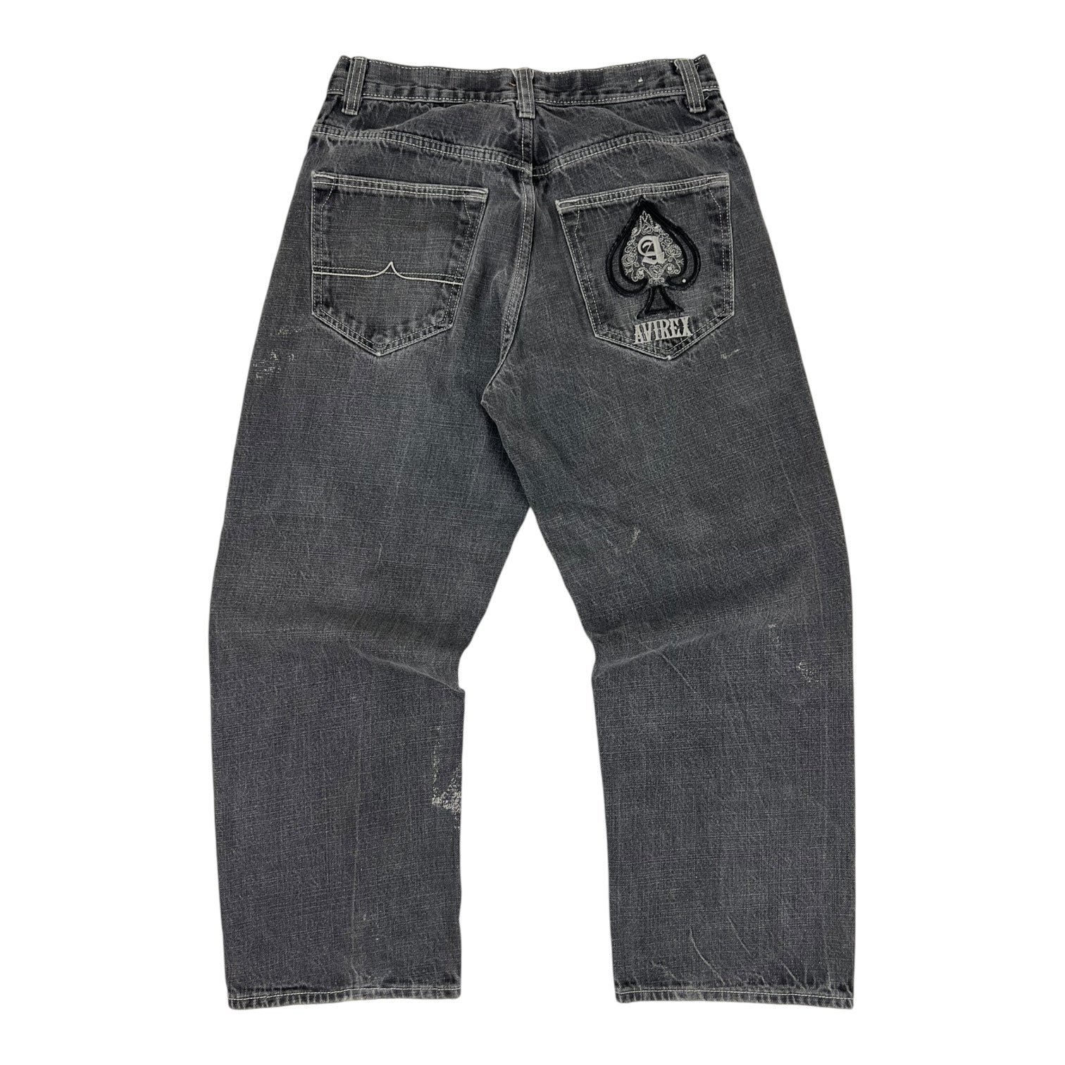 Vintage Y2K Avirex Ace Baggy Denim Pant Grey