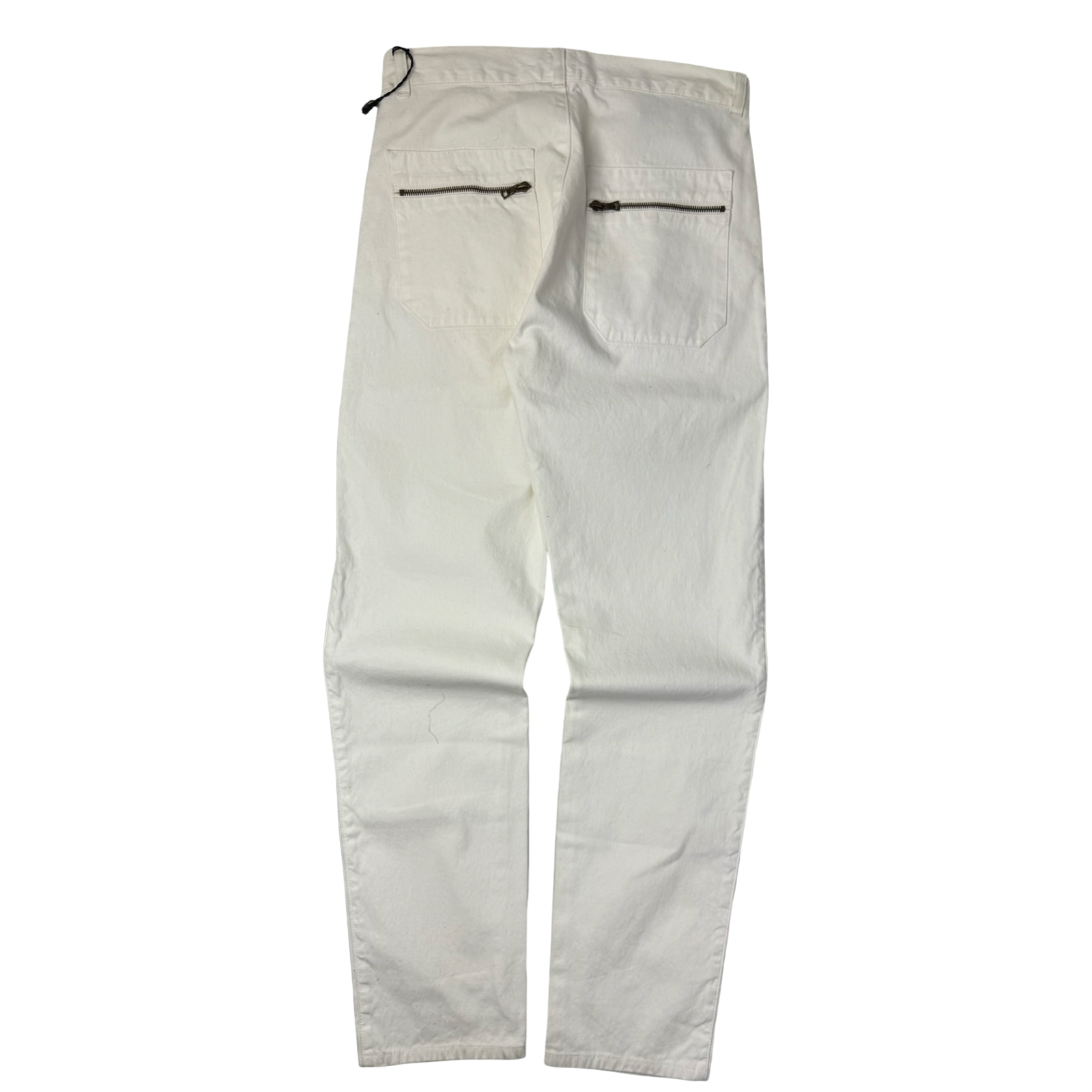 (W) Vintage Y2K Jean Paul Gaultier Denim Zip Bottoms White