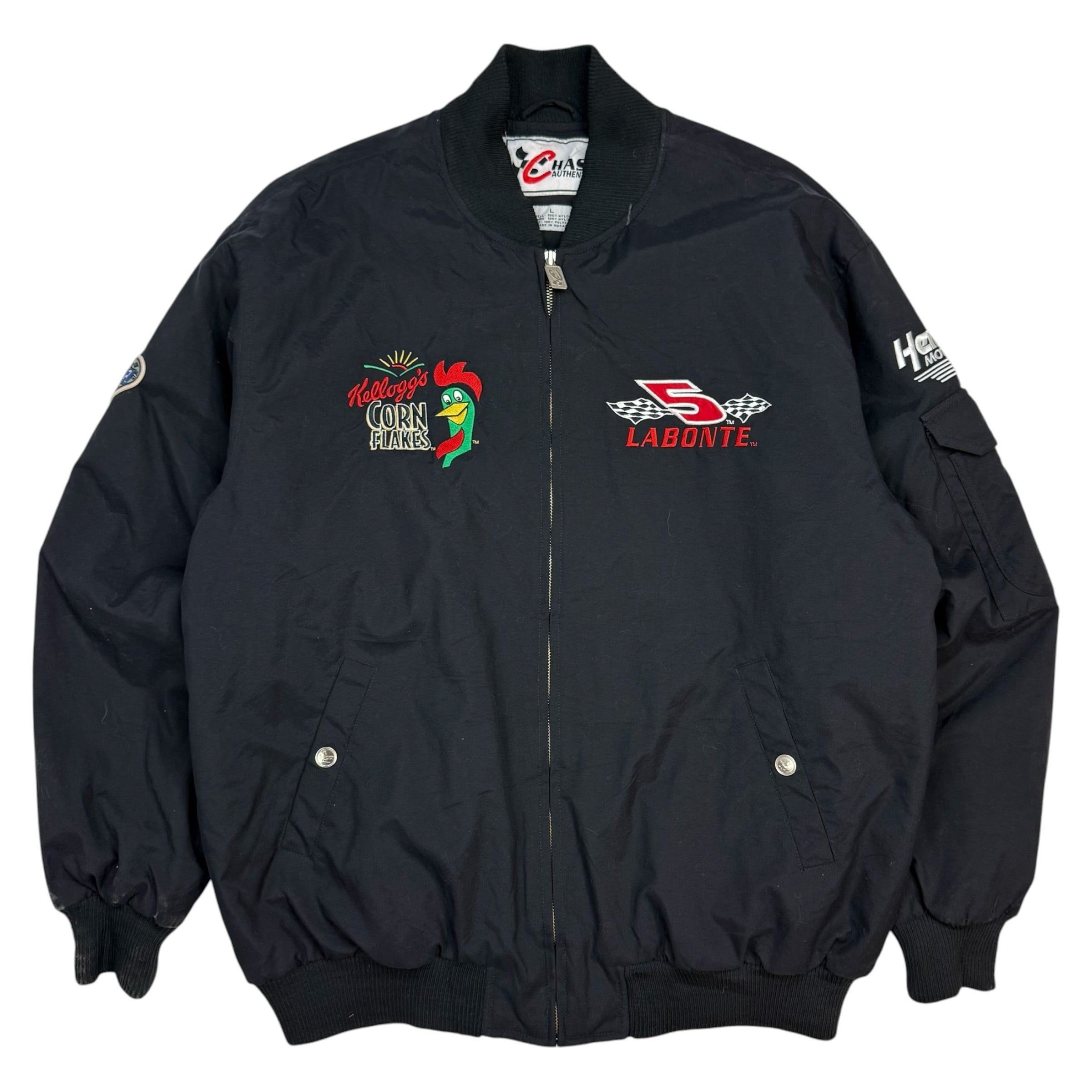 Vintage NASCAR Team Labonte Racing Jacket Black