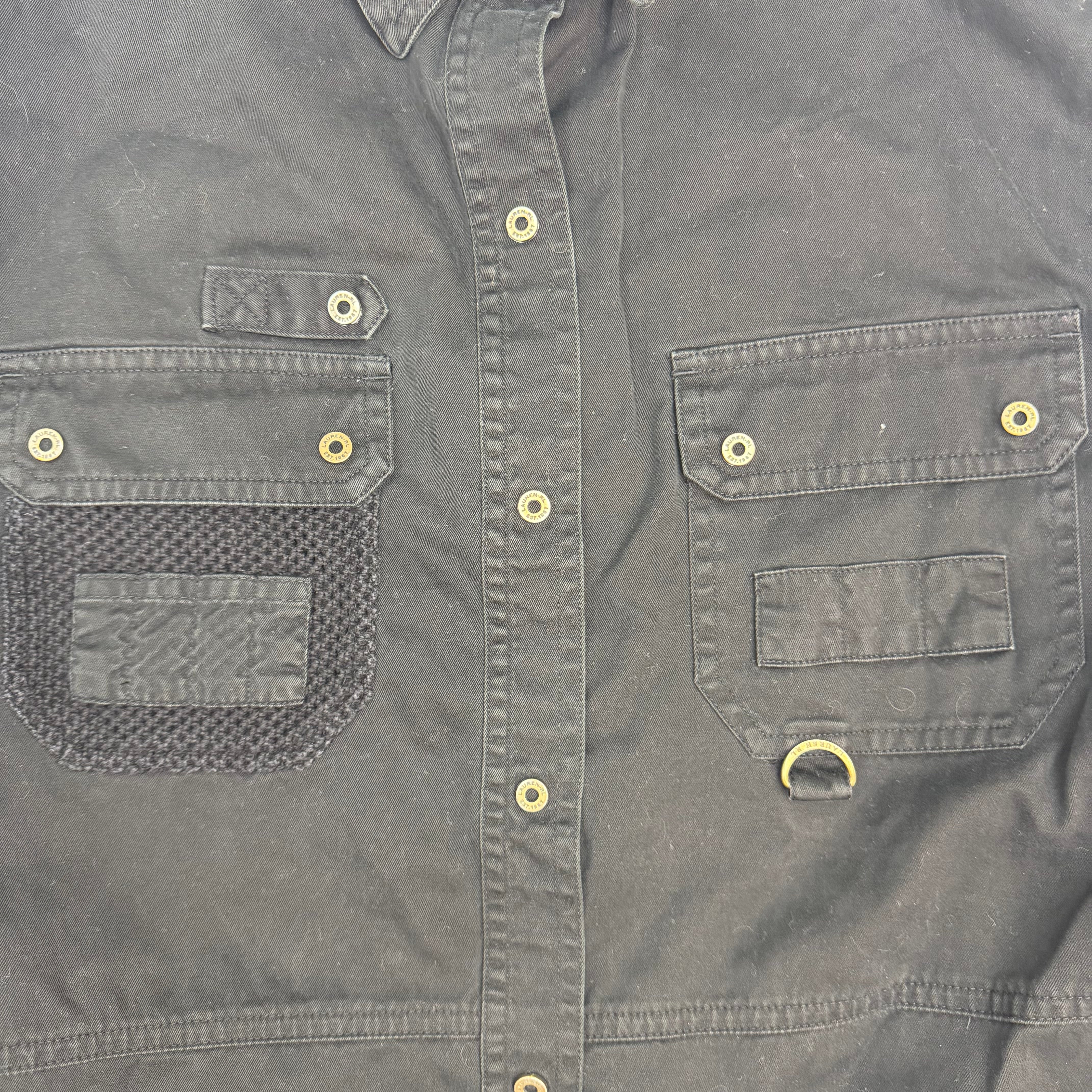 (W) Vintage Lauren RL Denim Button Up Black