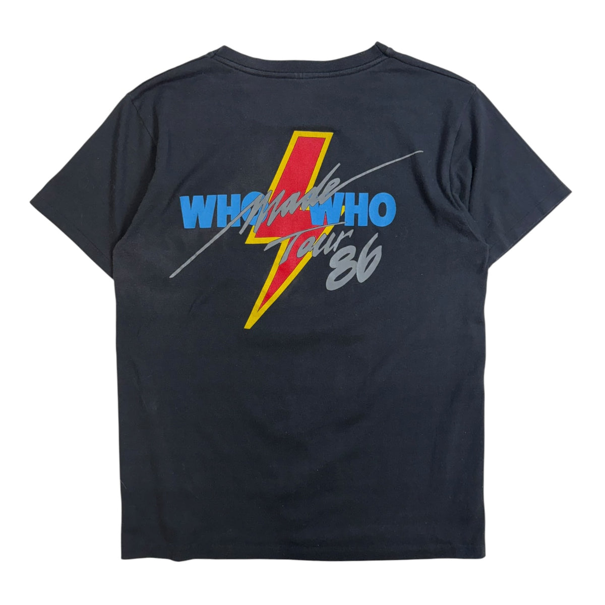 Vintage 1986 AC/DC Who Made Who Tour T-Shirt Black
