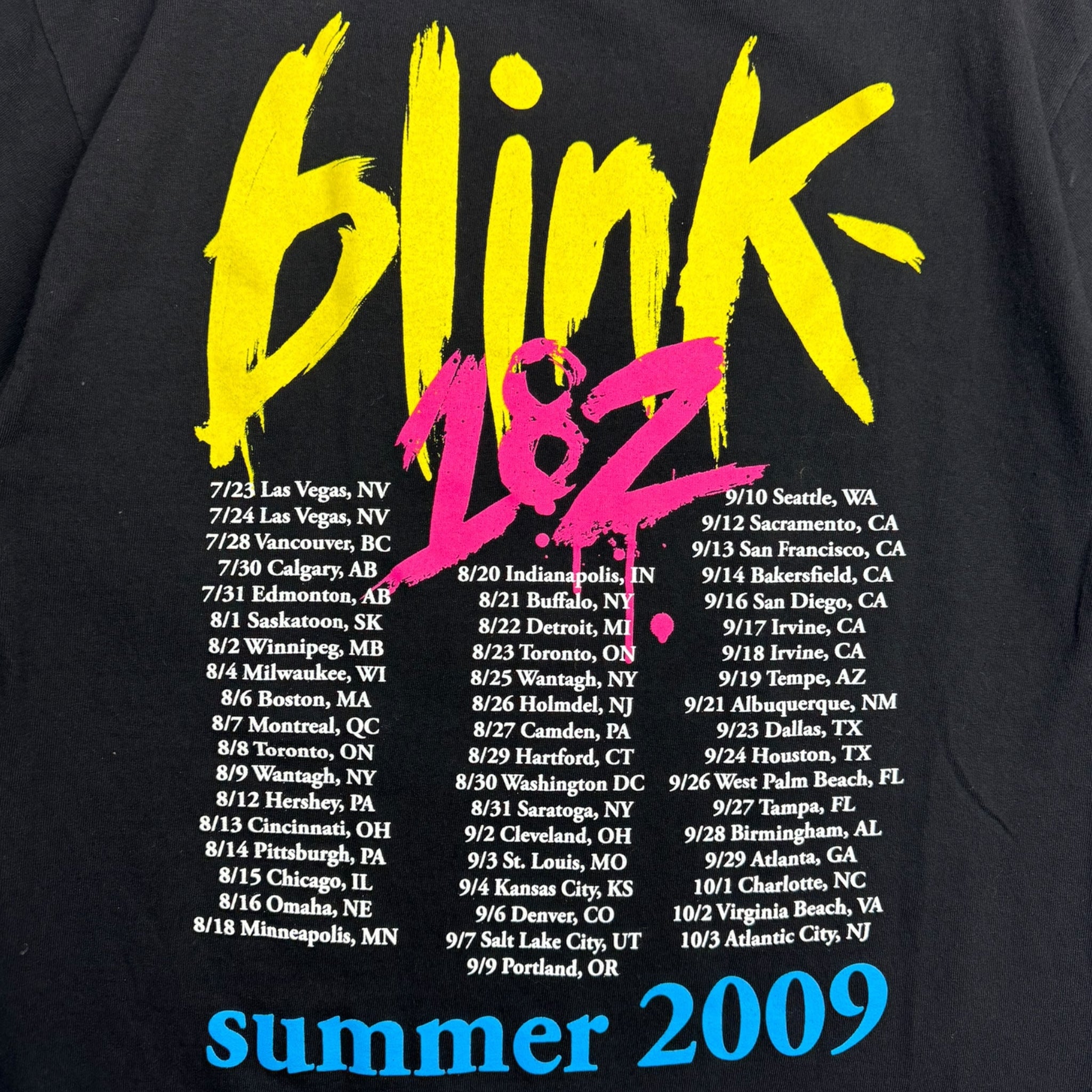 2009 Blink-182 Summer Tour T-Shirt