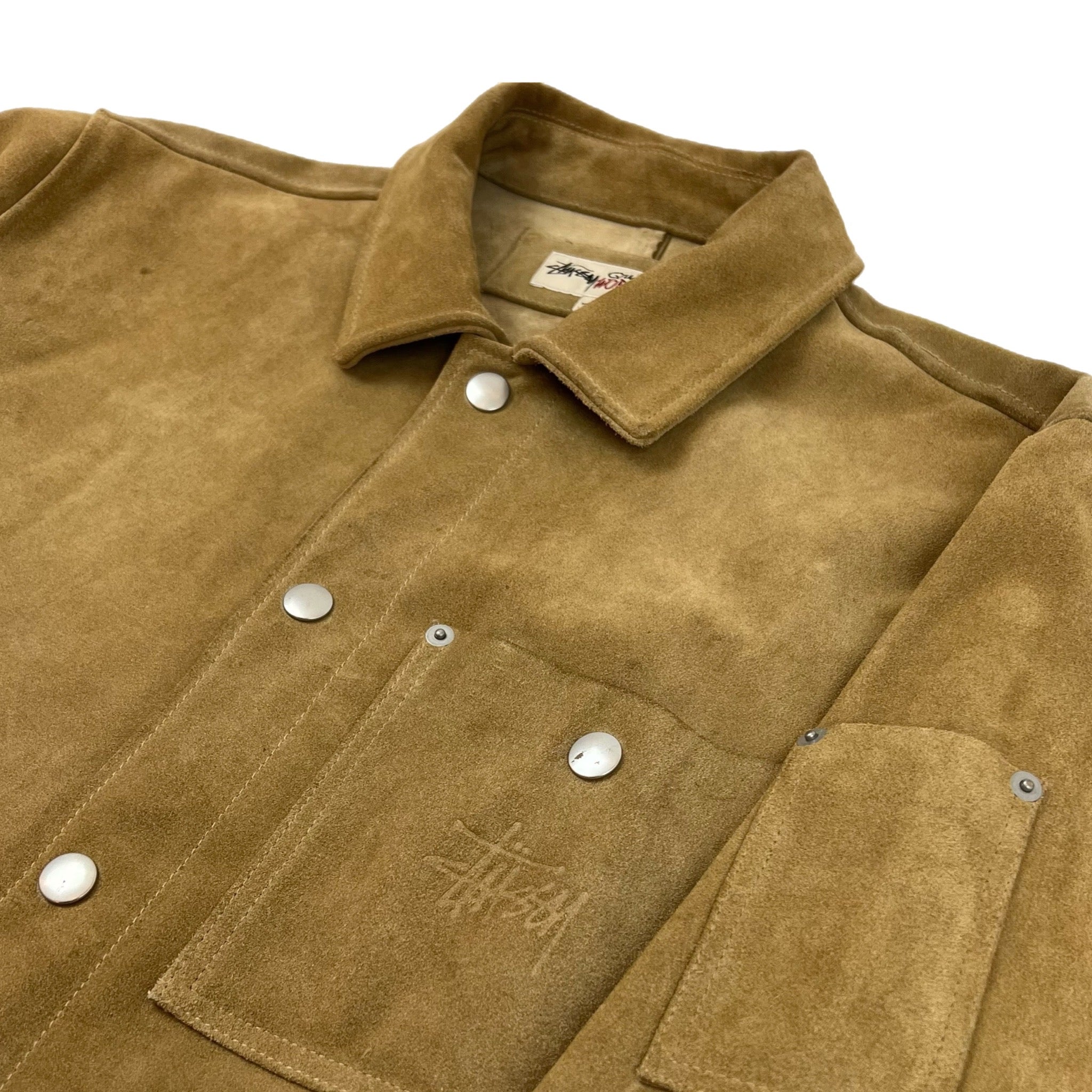 Stussy Cow Suede Jacket SS21 Tan