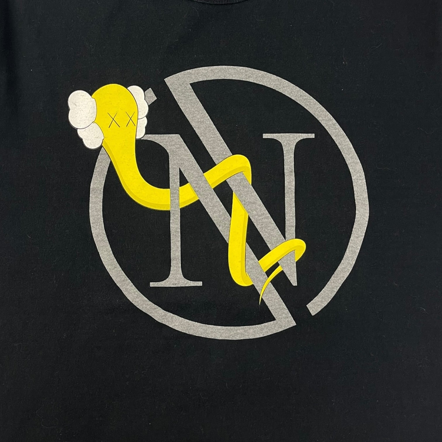 OriginalFake x Kaws Bendy T-Shirt Black