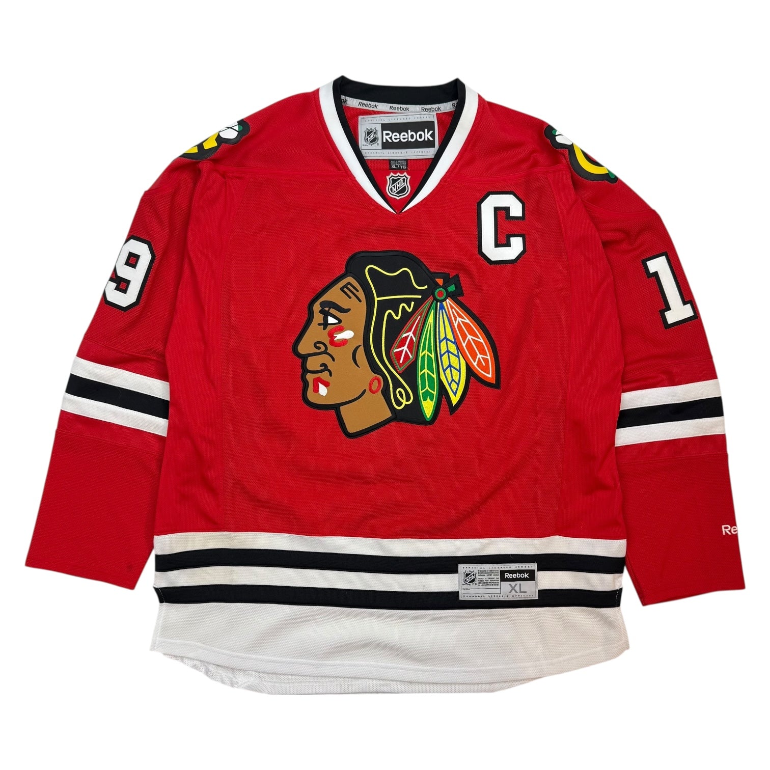 Vintage Reebok Chicago BlackHawks Jonathan Toews Home Jersey Red