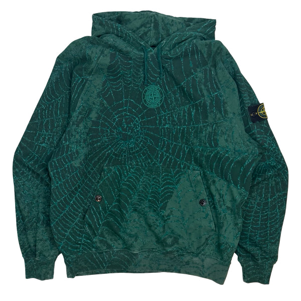 FW23 Stone Island X Supreme Hooded Sweatshirt Dark Green