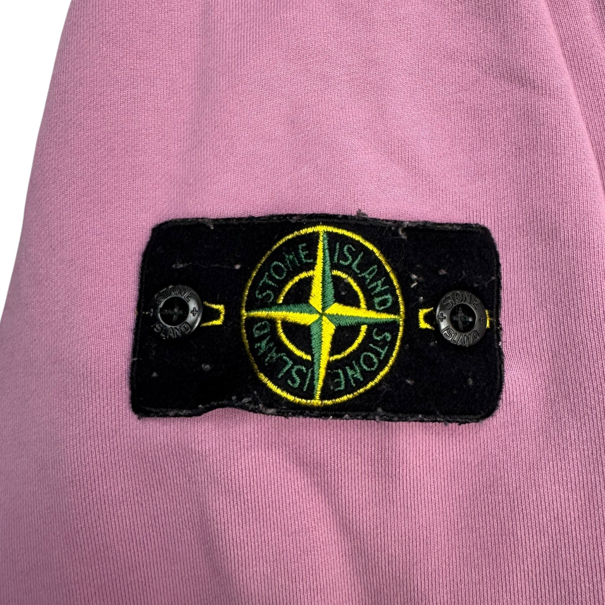 Stone Island Patch Logo Hoodie Rose