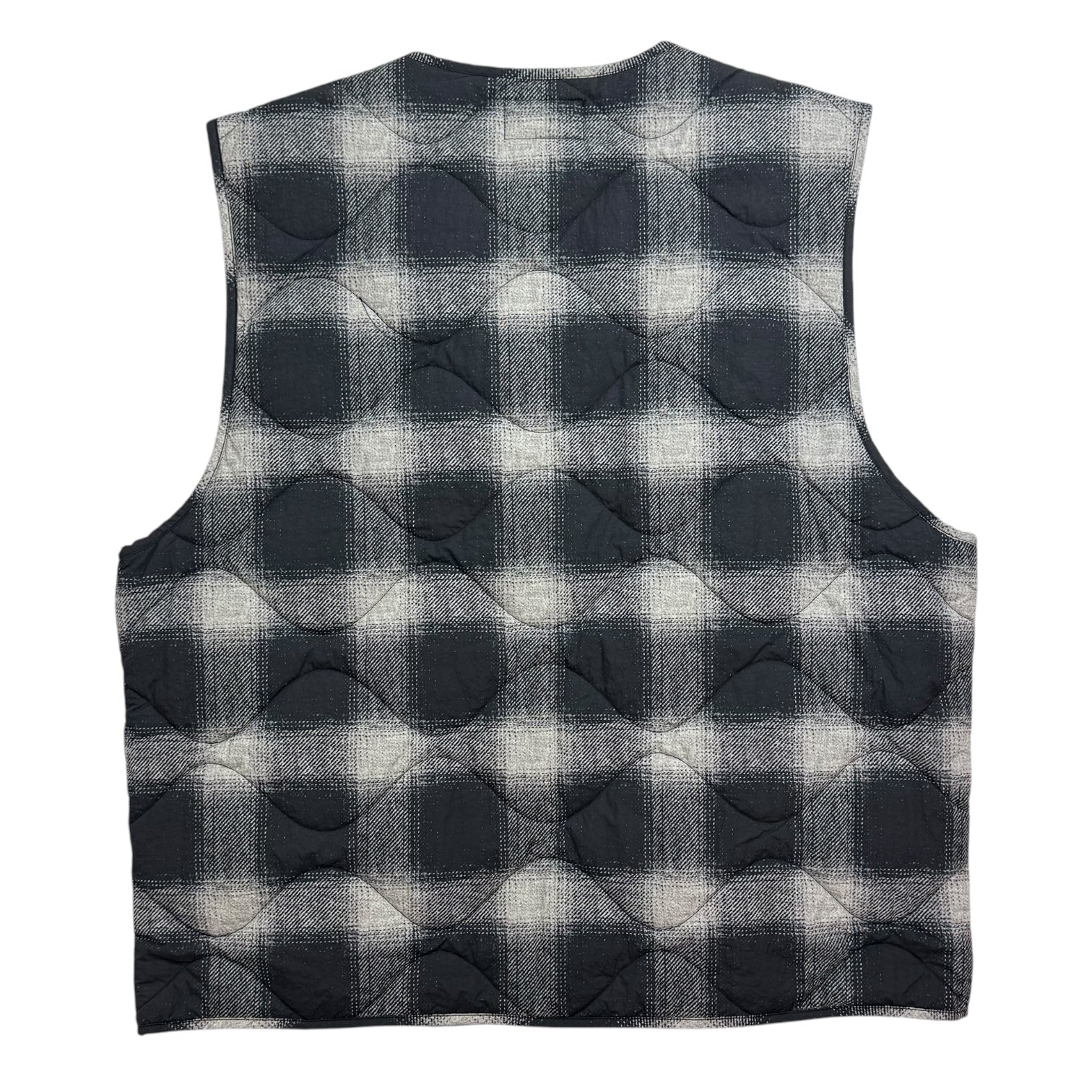 Stussy Plaid Nylon Liner Vest Black/White