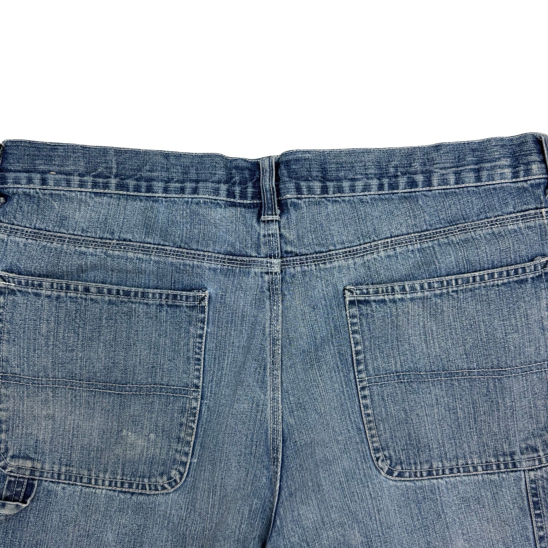 Vintage Urban Star Denim Carpenter Shorts Blue