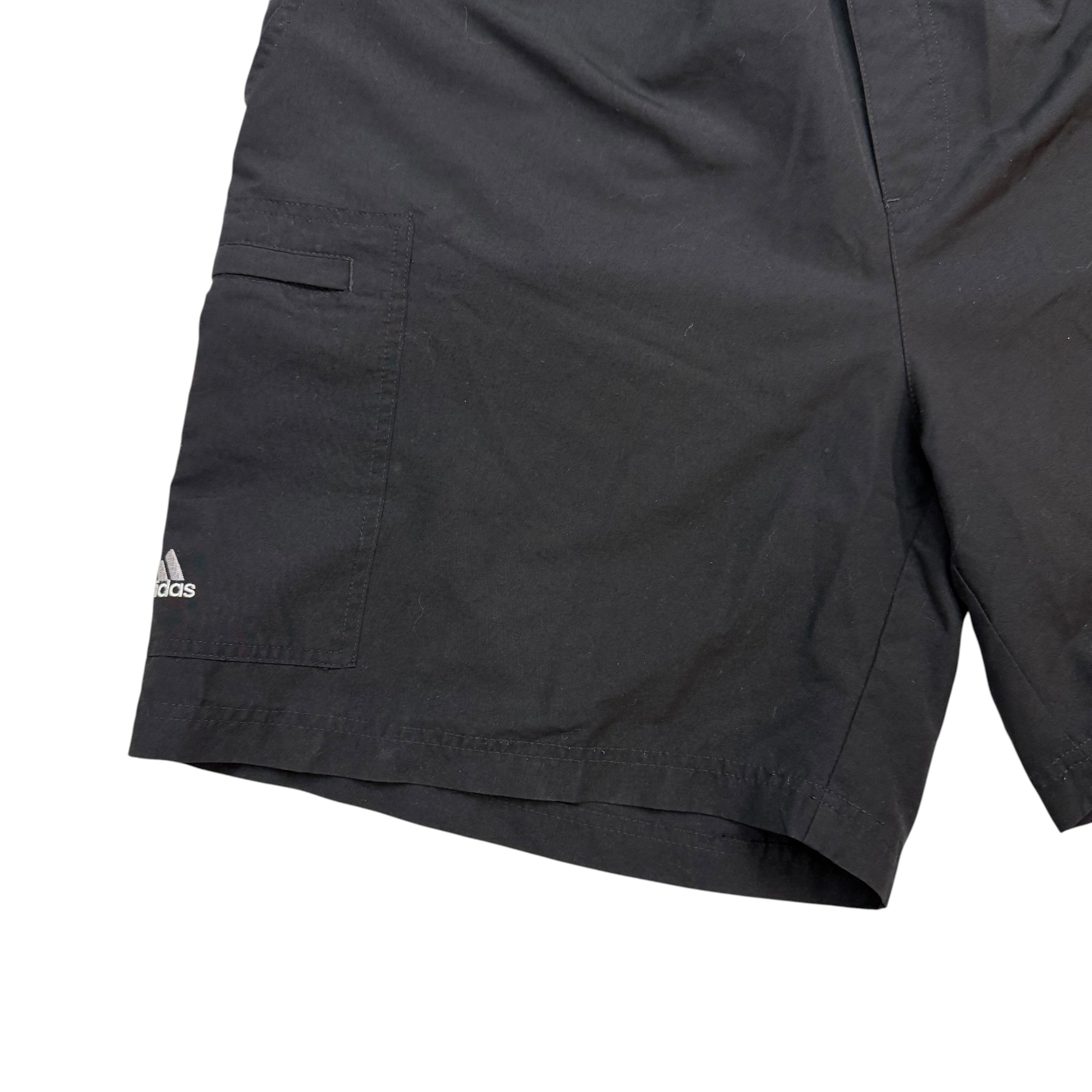 Vintage Adidas Cinch Waist Shorts Black